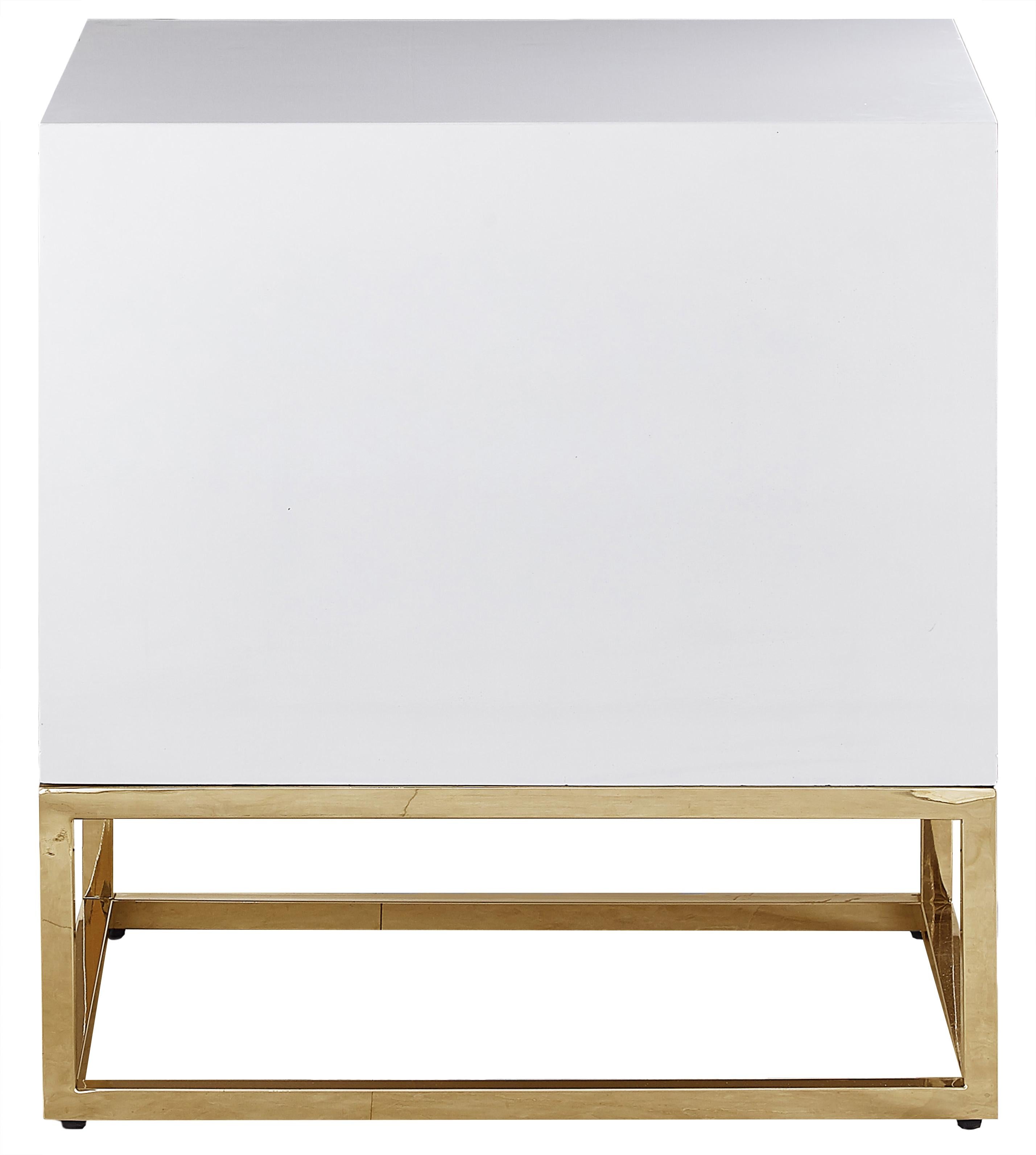 Nova White Side Table - Luxury Home Furniture (MI)
