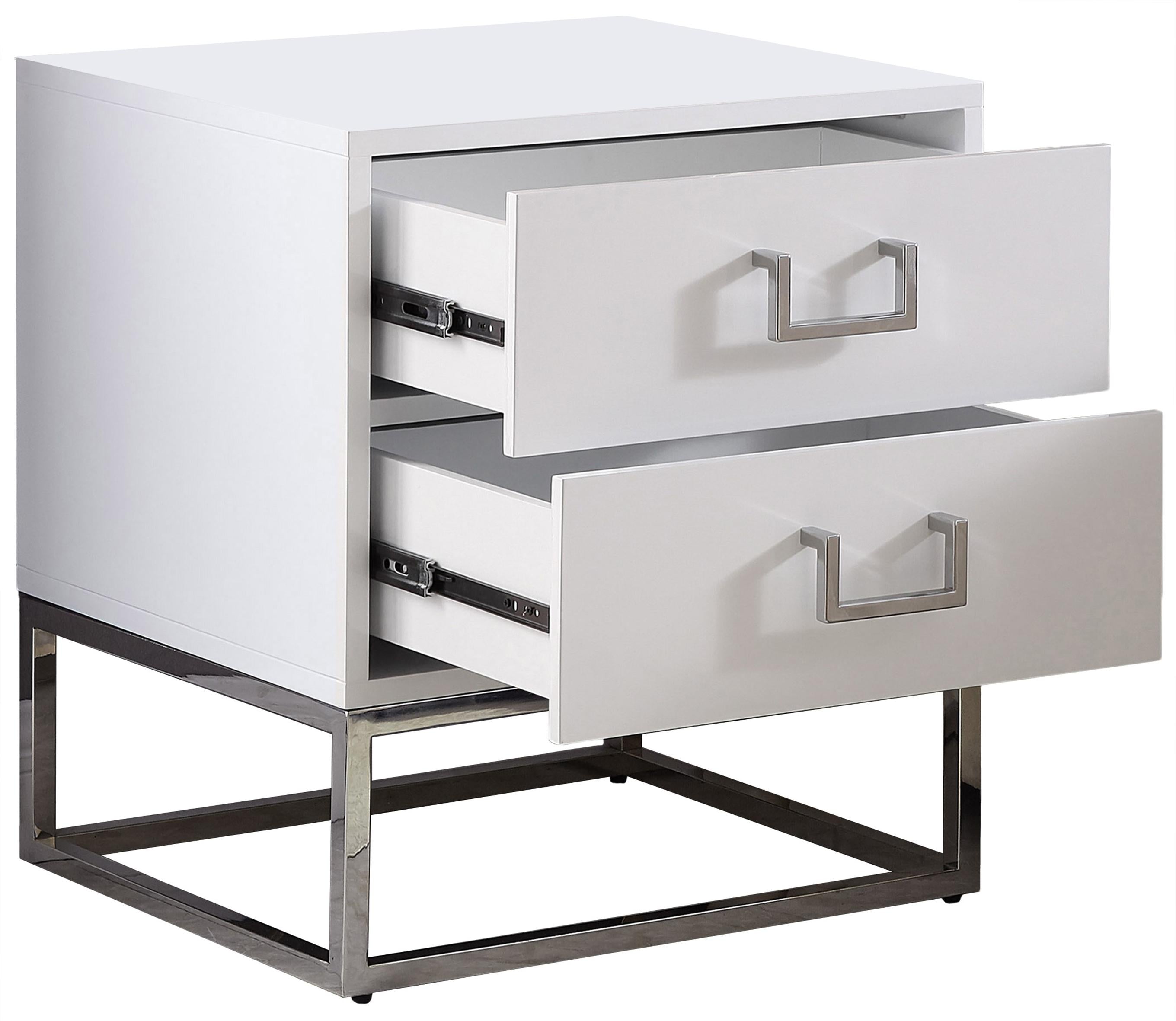 Nova White Side Table - Luxury Home Furniture (MI)