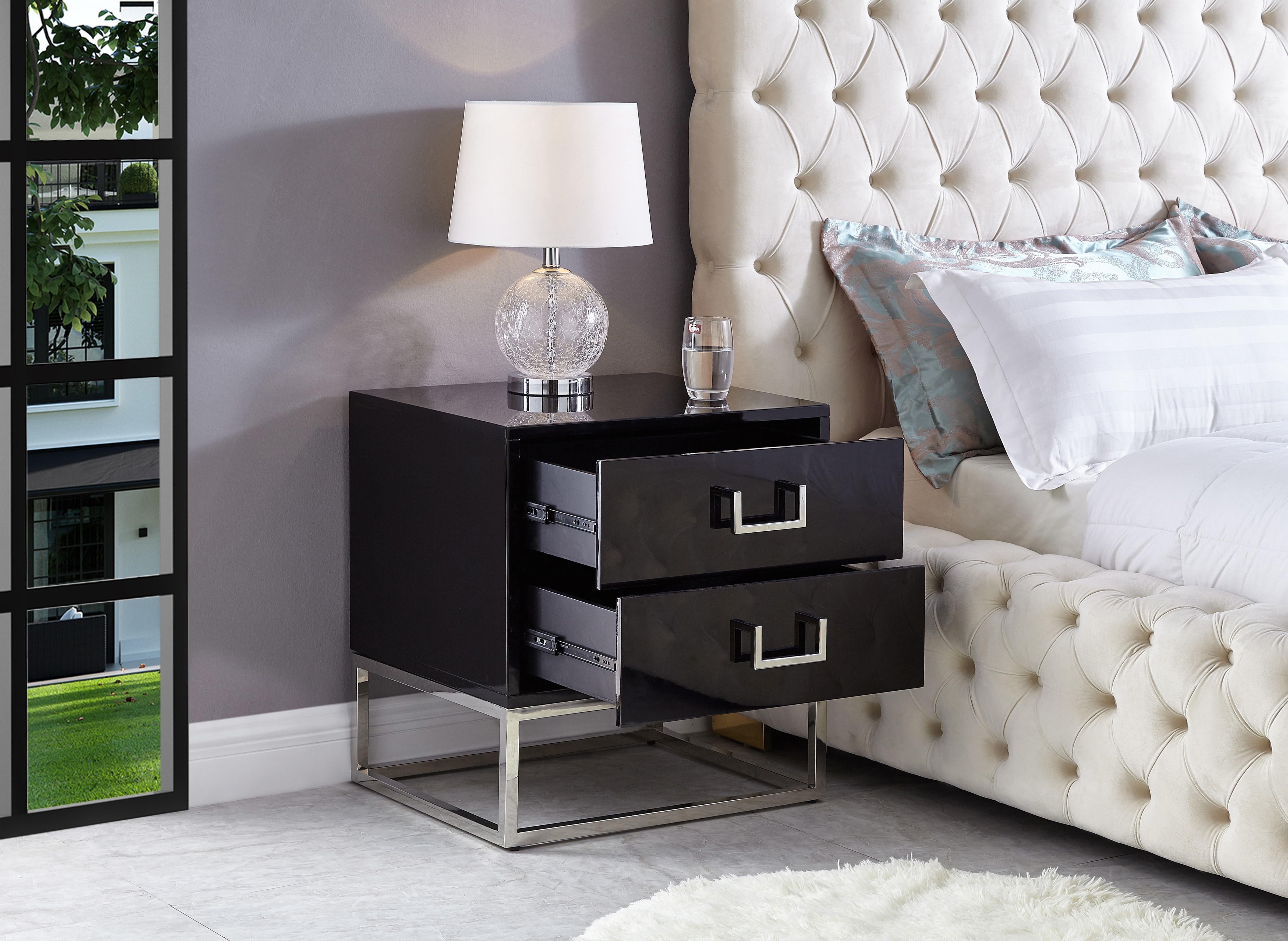 Nova Black Side Table - Luxury Home Furniture (MI)