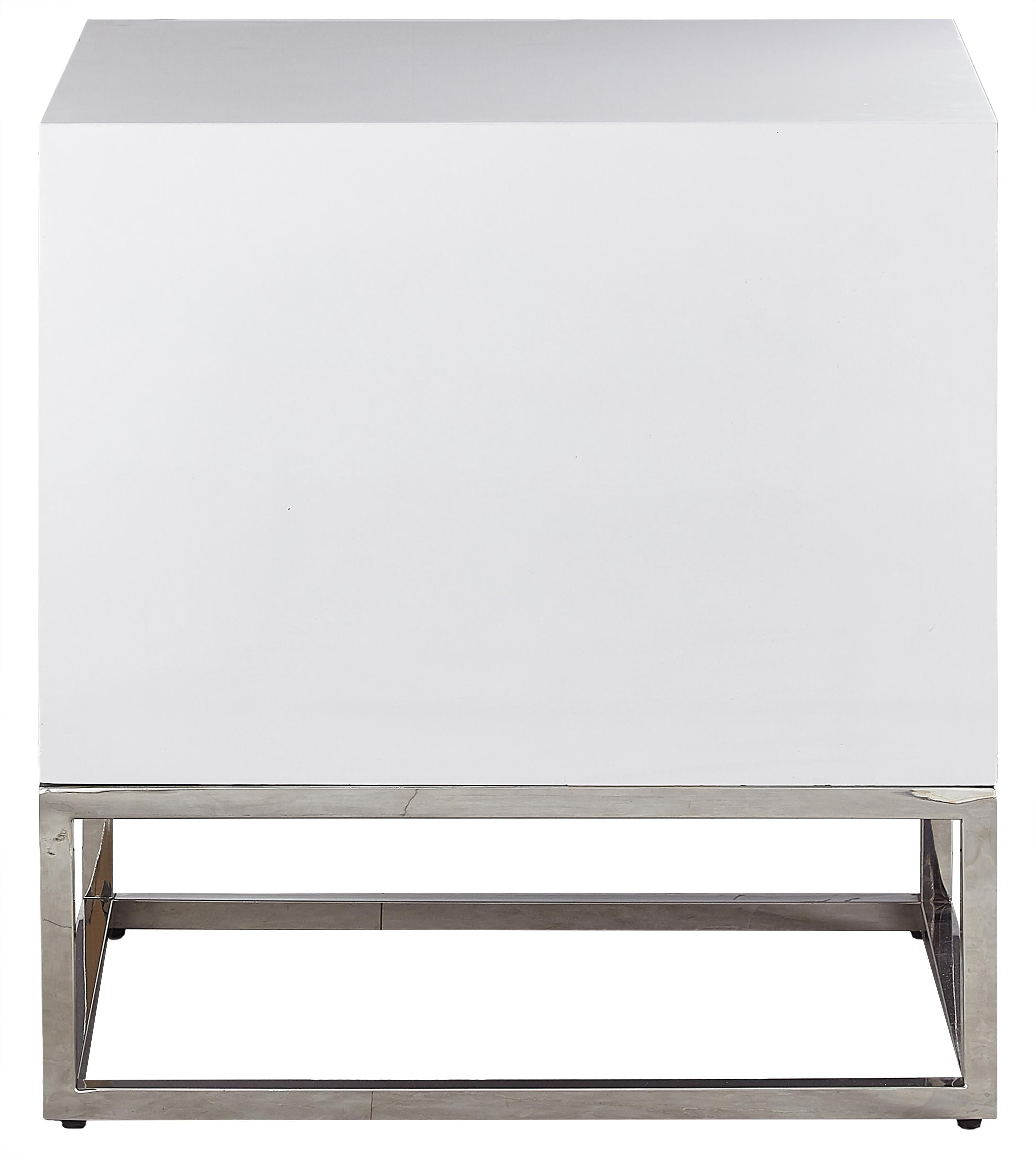 Nova White Side Table - Luxury Home Furniture (MI)