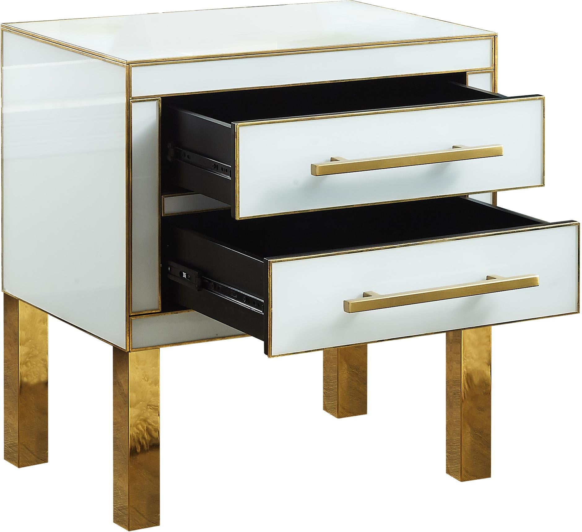Gigi White Side Table - Luxury Home Furniture (MI)