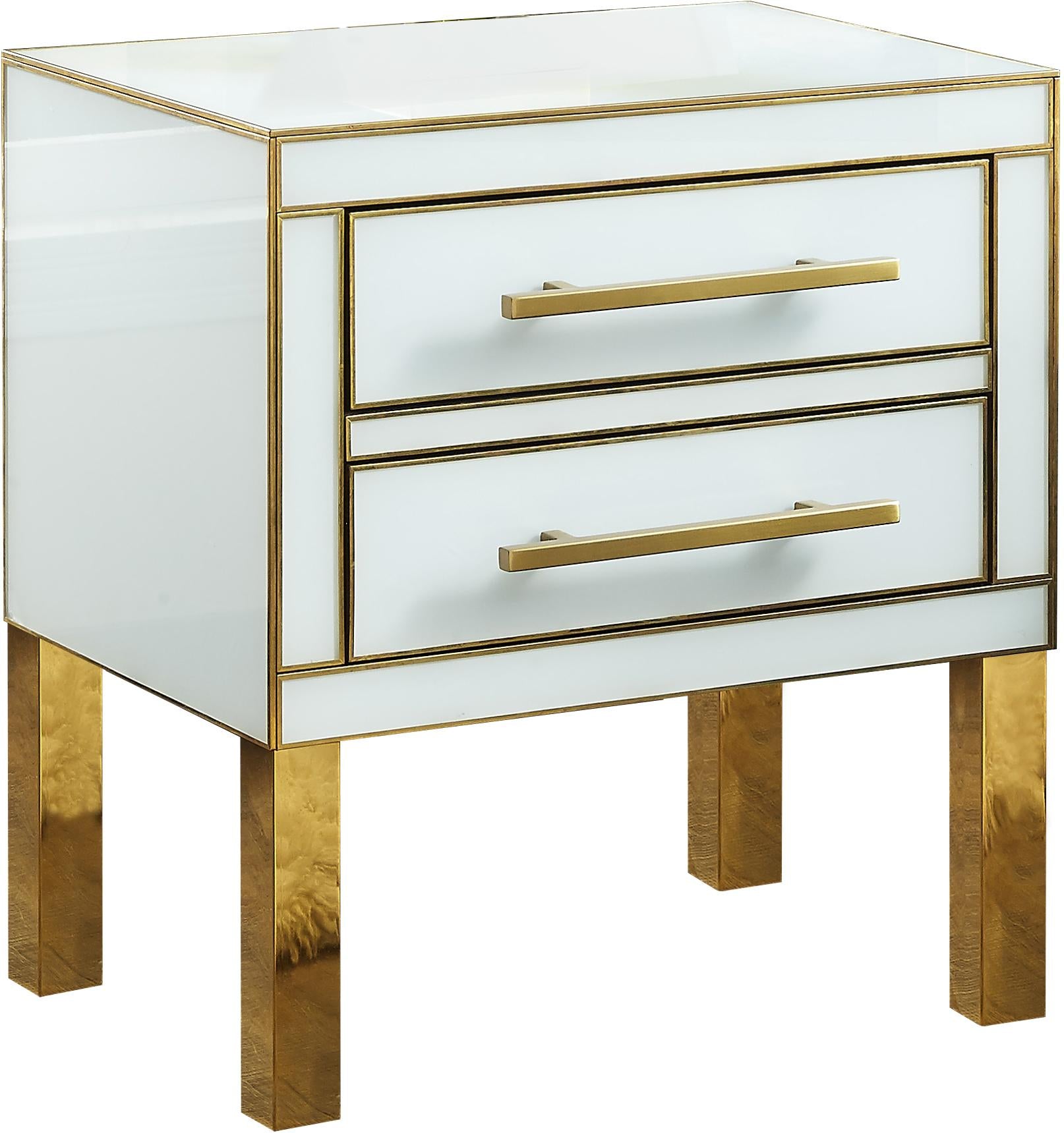 Gigi White Side Table - Luxury Home Furniture (MI)