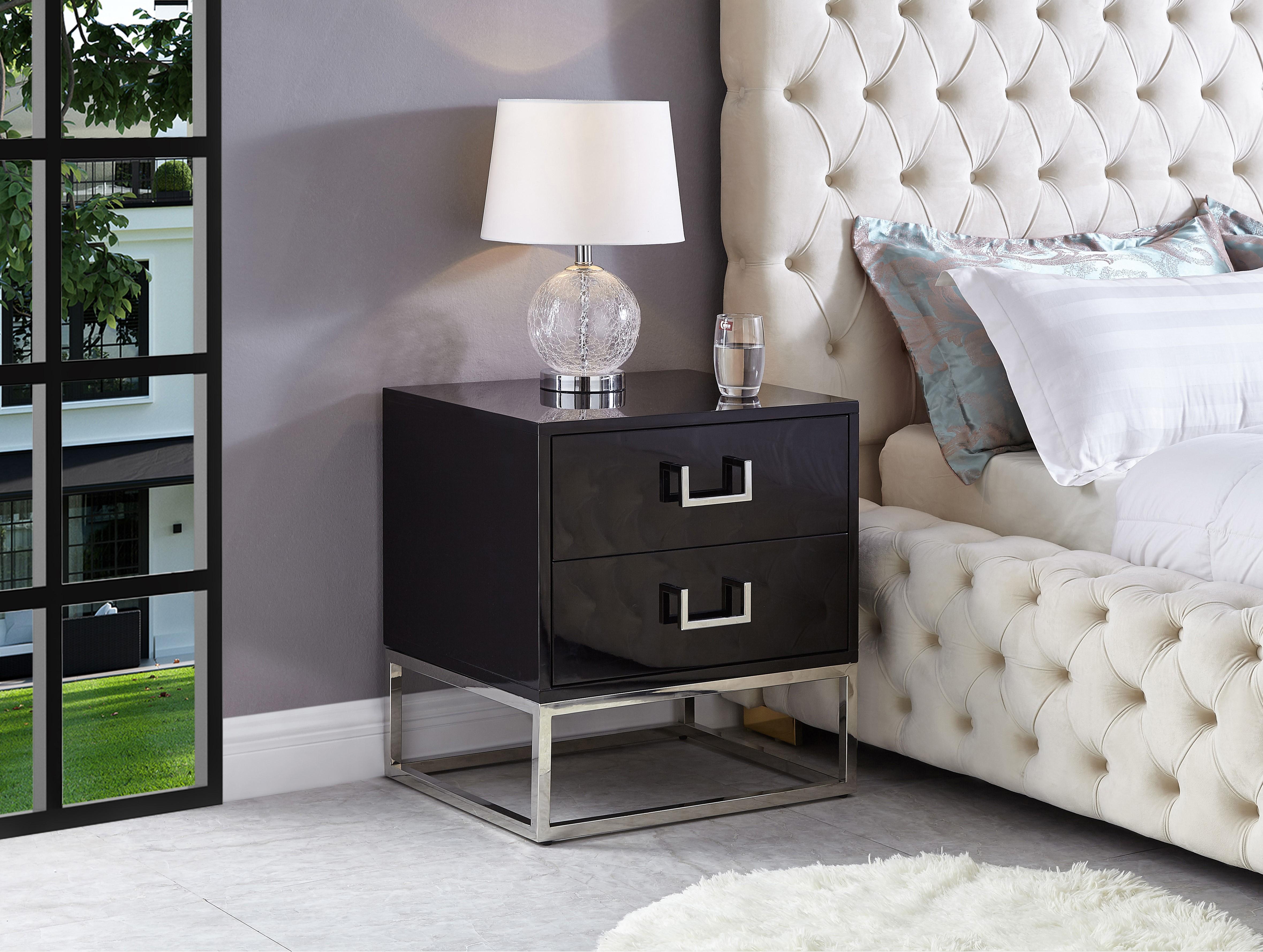 Nova Black Side Table - Luxury Home Furniture (MI)