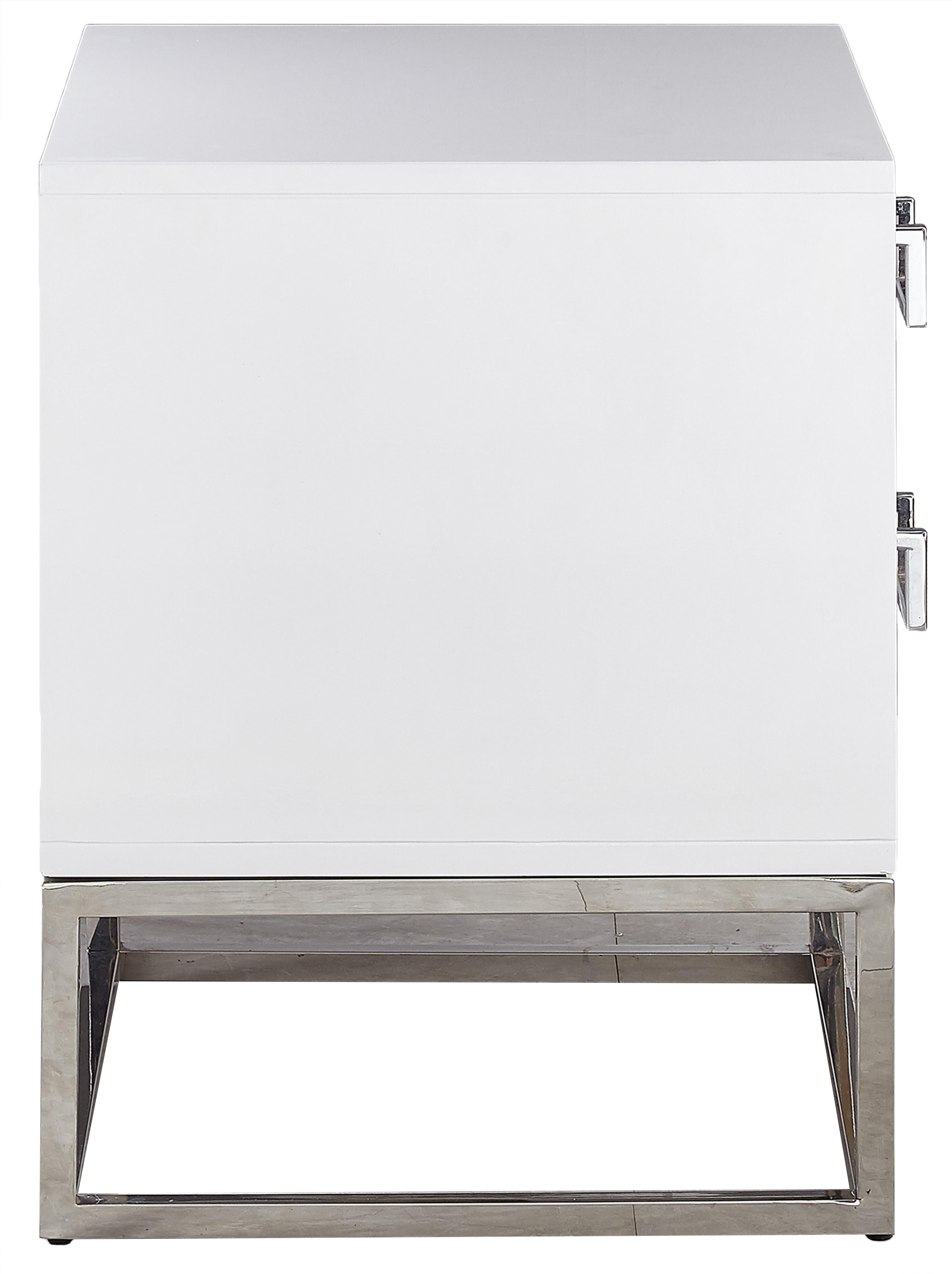 Nova White Side Table - Luxury Home Furniture (MI)