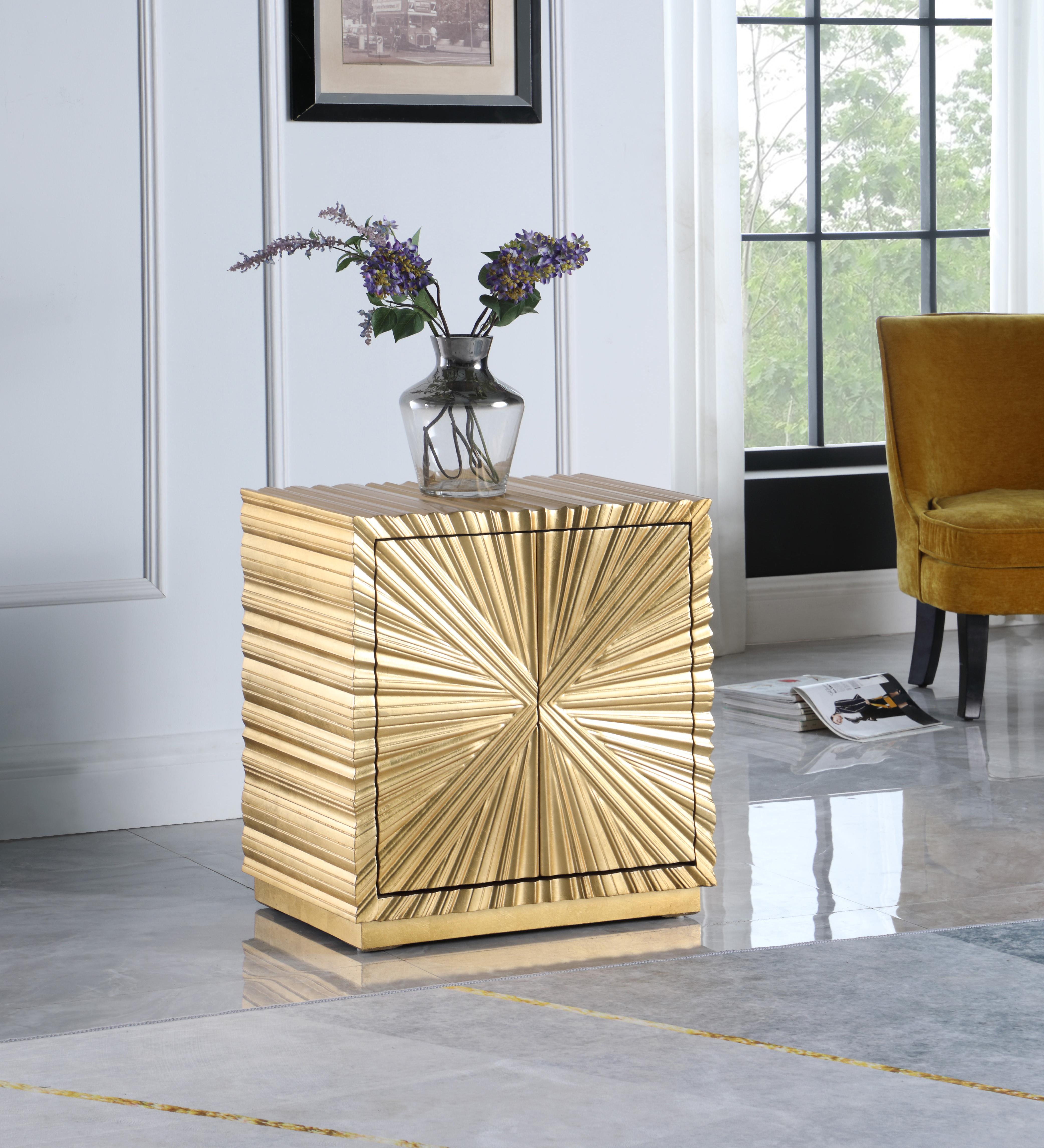 Golda Gold Side Table - Luxury Home Furniture (MI)