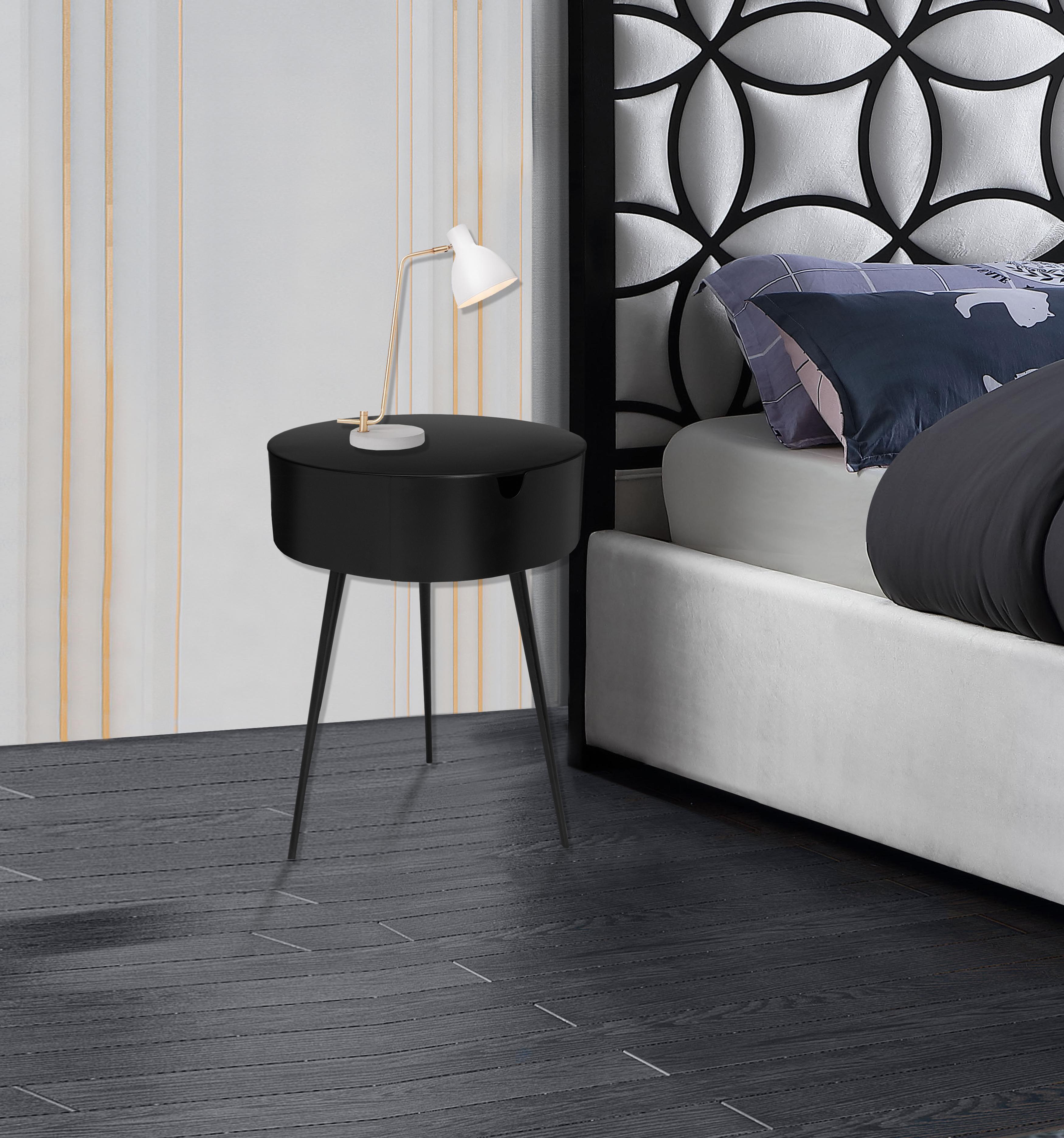 Bali Black Night Stand - Luxury Home Furniture (MI)