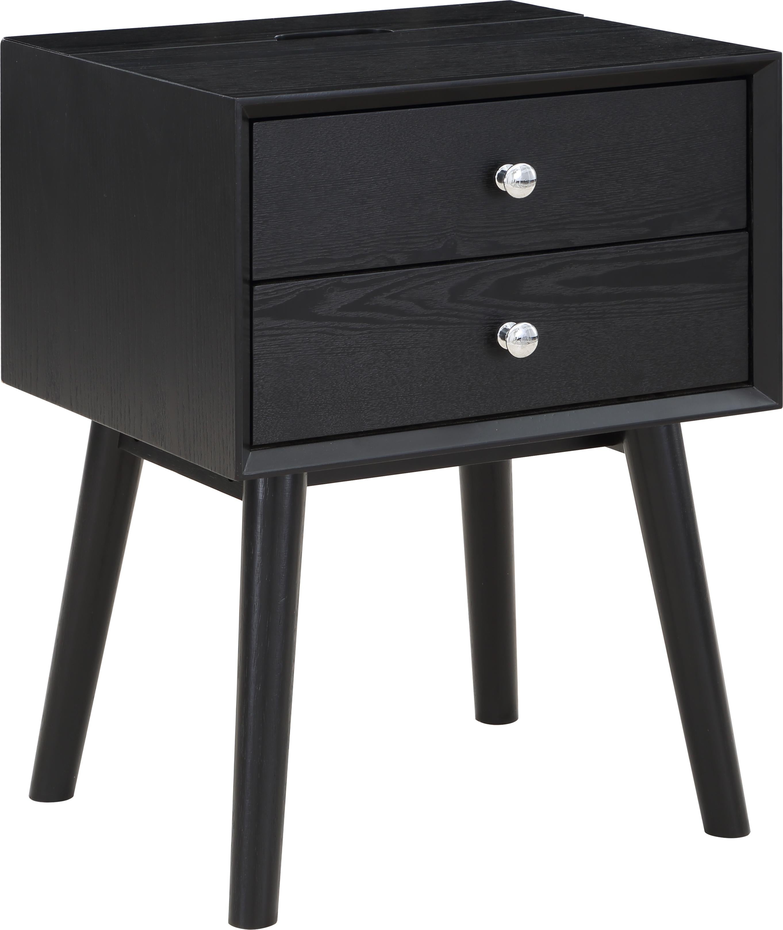 Teddy Black Night Stand - Luxury Home Furniture (MI)