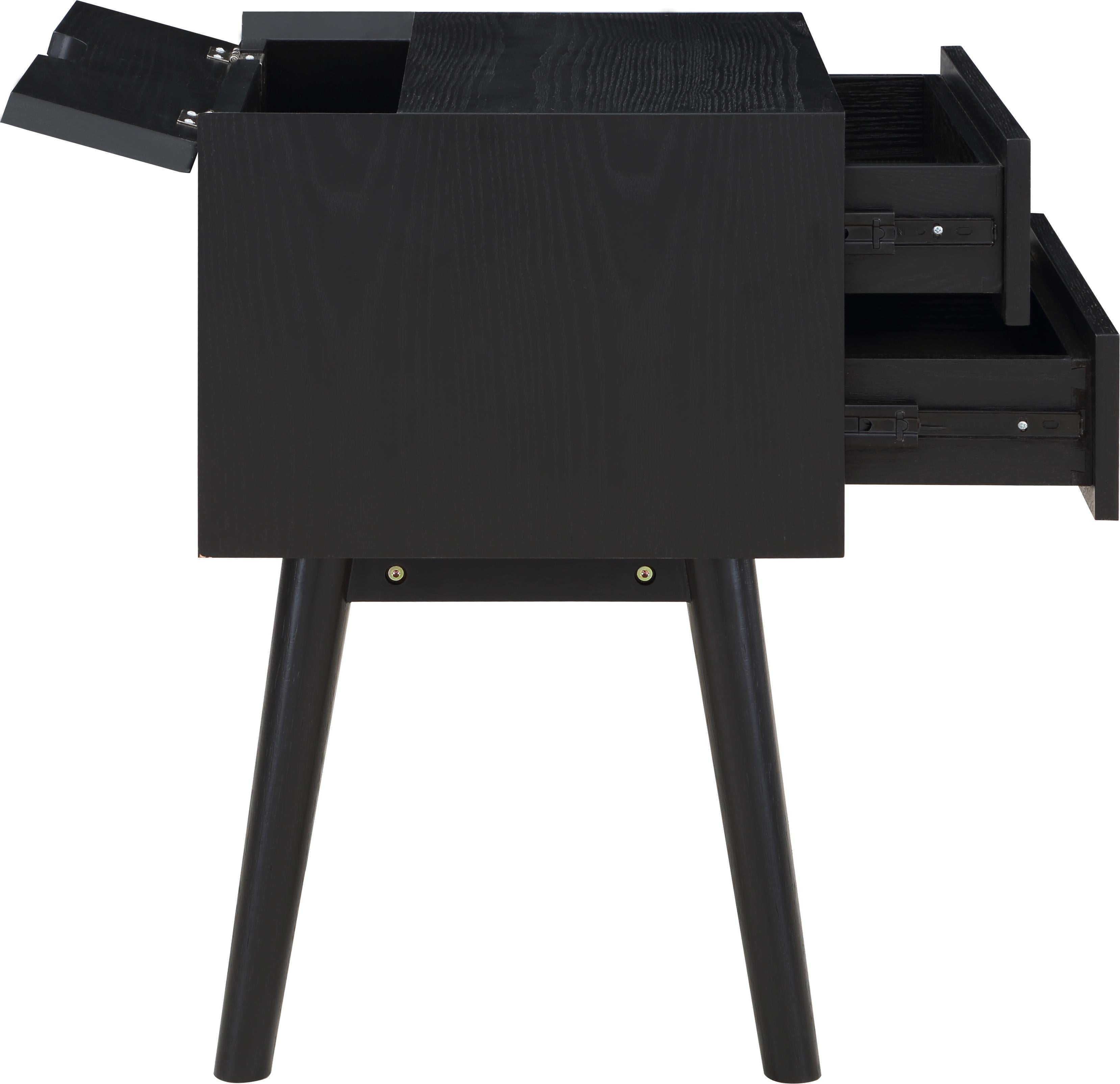 Teddy Black Night Stand - Luxury Home Furniture (MI)