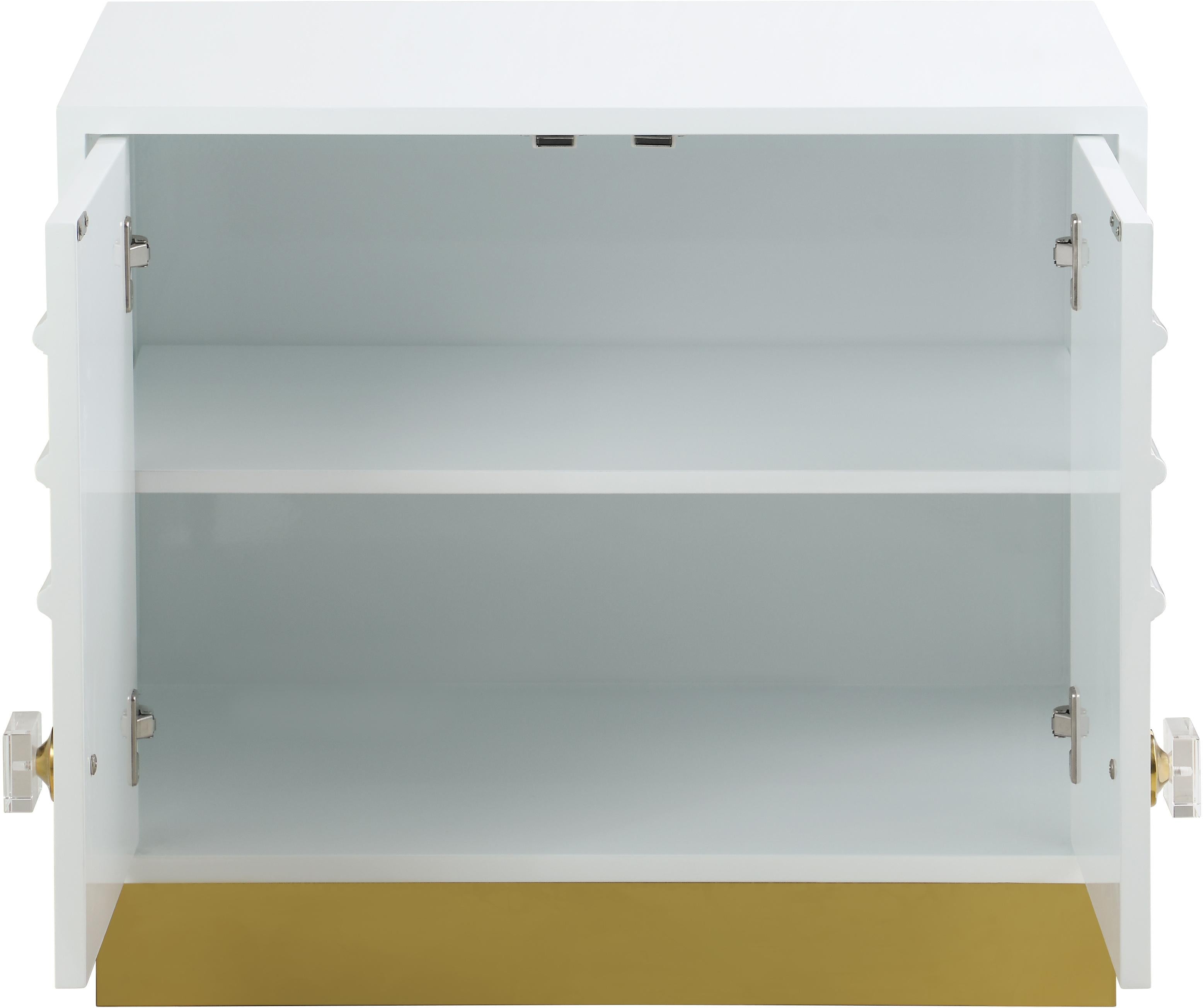 Cosmopolitan White Lacquer Side Table - Luxury Home Furniture (MI)