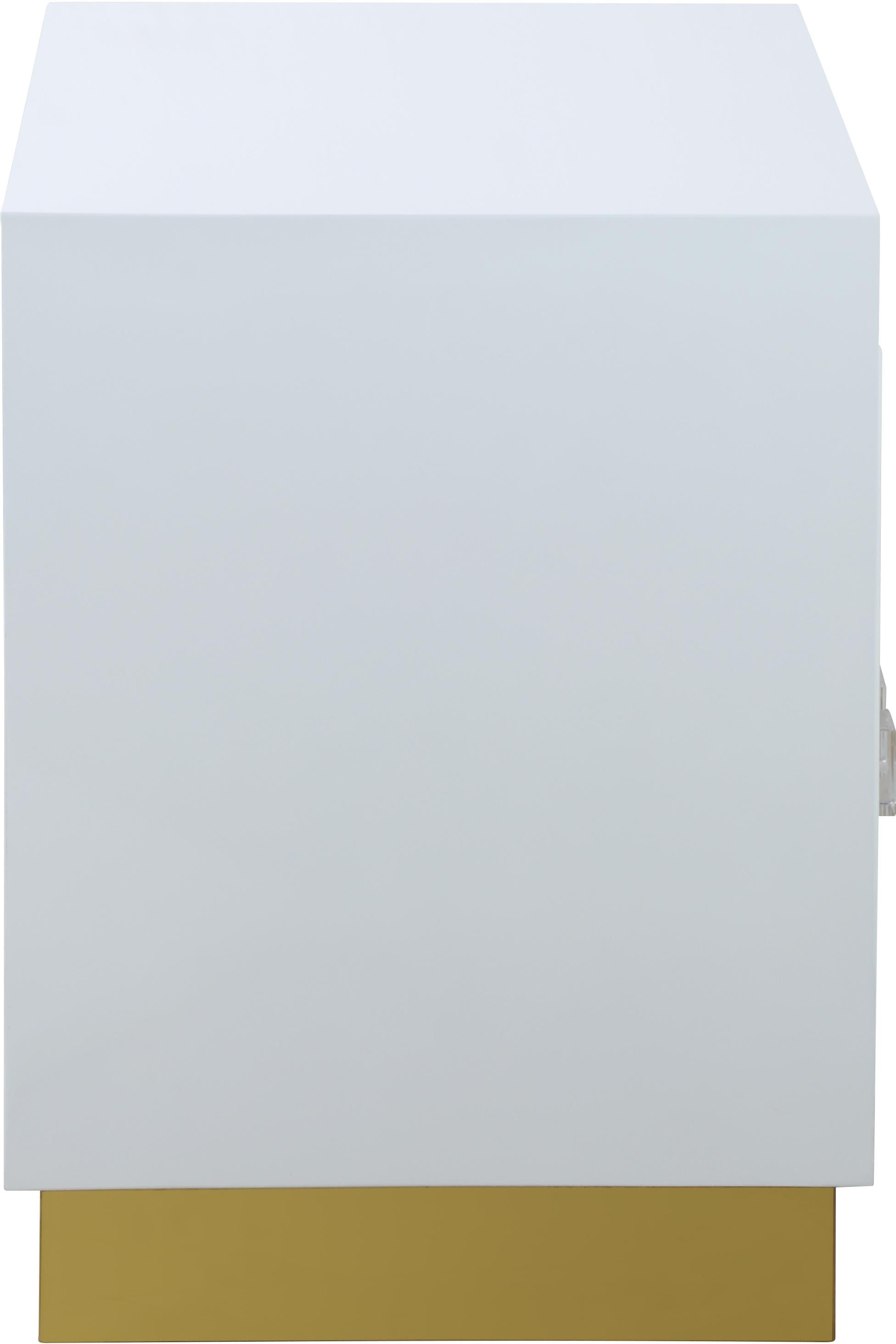 Cosmopolitan White Lacquer Side Table - Luxury Home Furniture (MI)