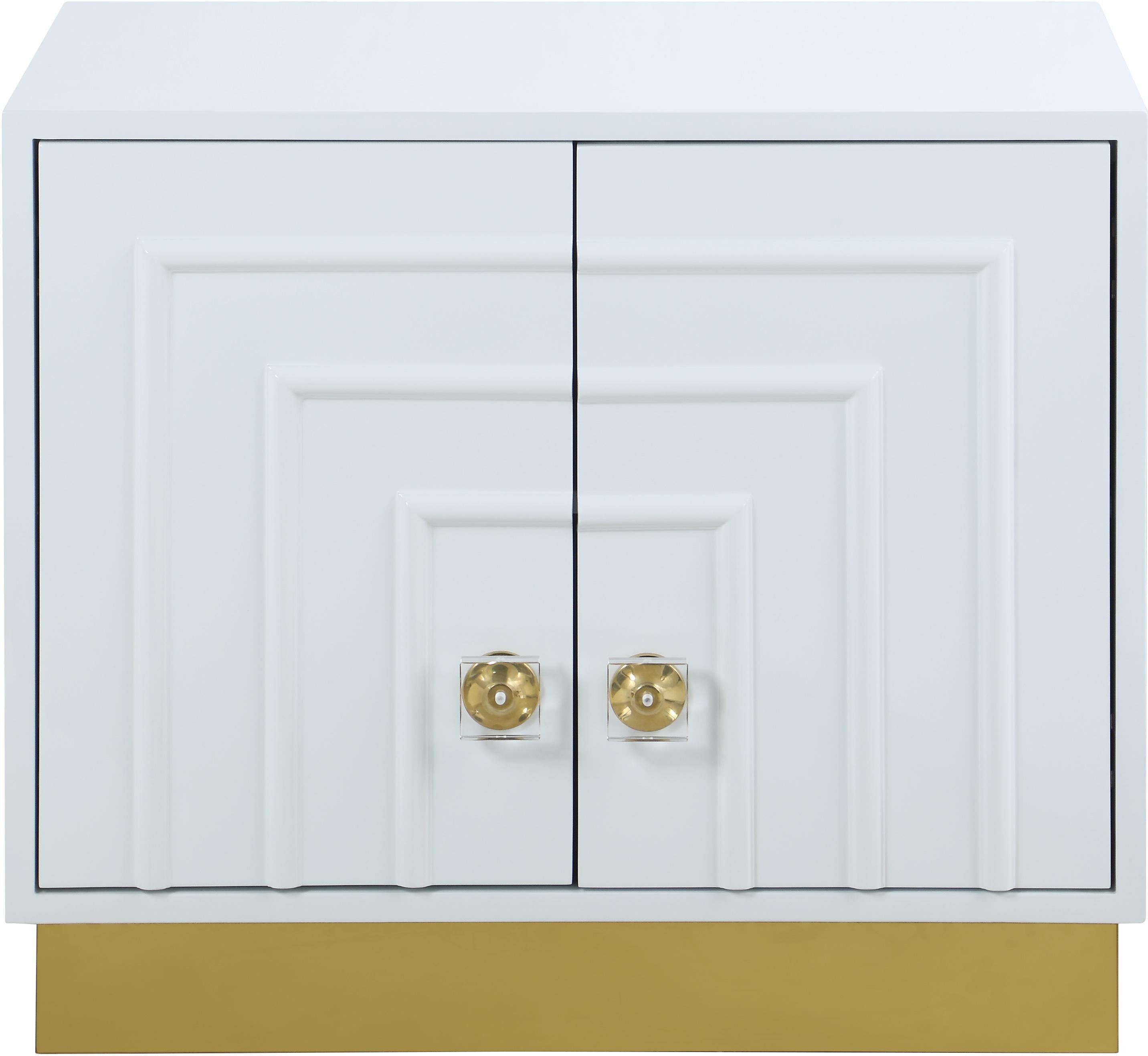 Cosmopolitan White Lacquer Side Table - Luxury Home Furniture (MI)