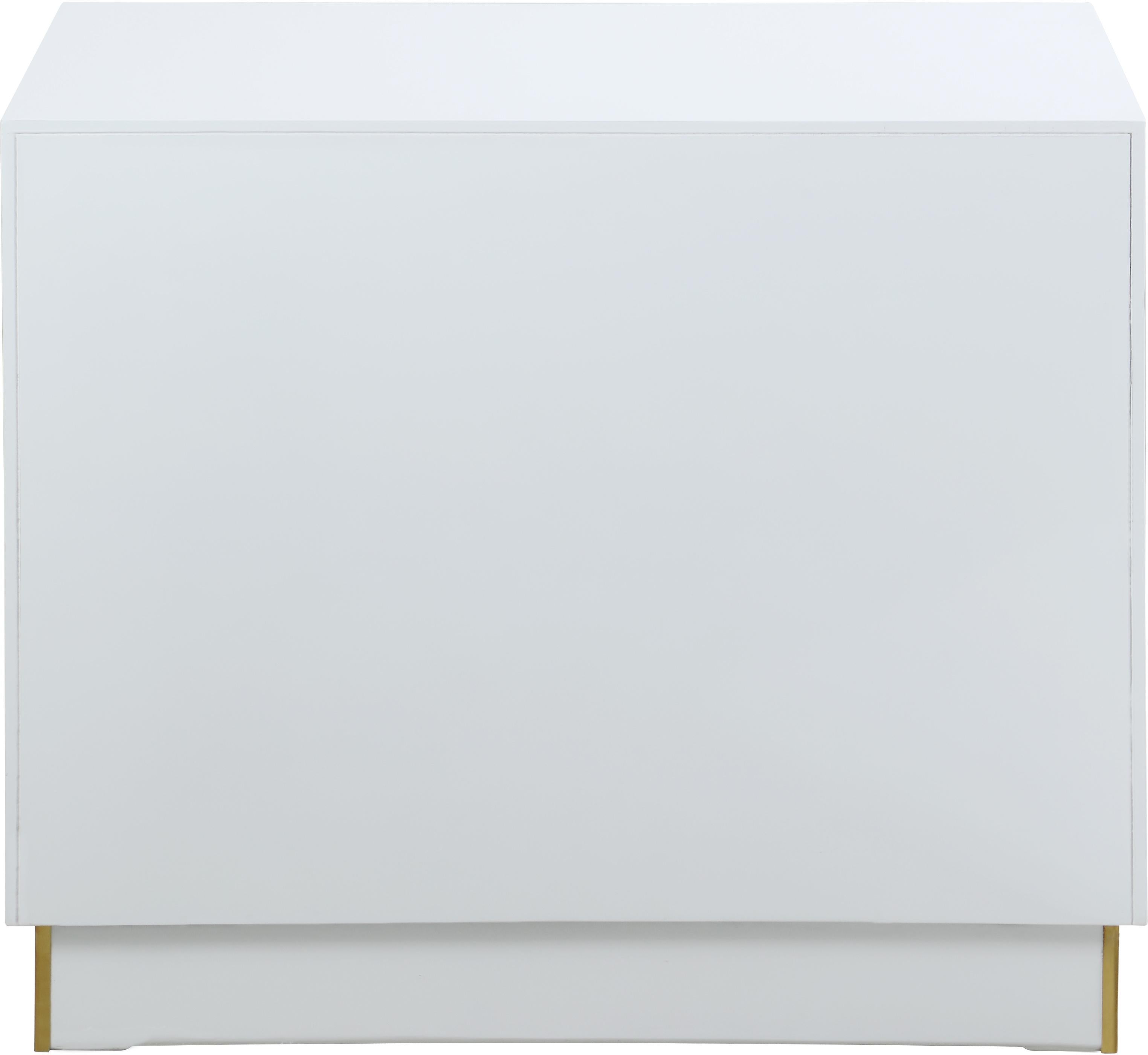 Cosmopolitan White Lacquer Side Table - Luxury Home Furniture (MI)