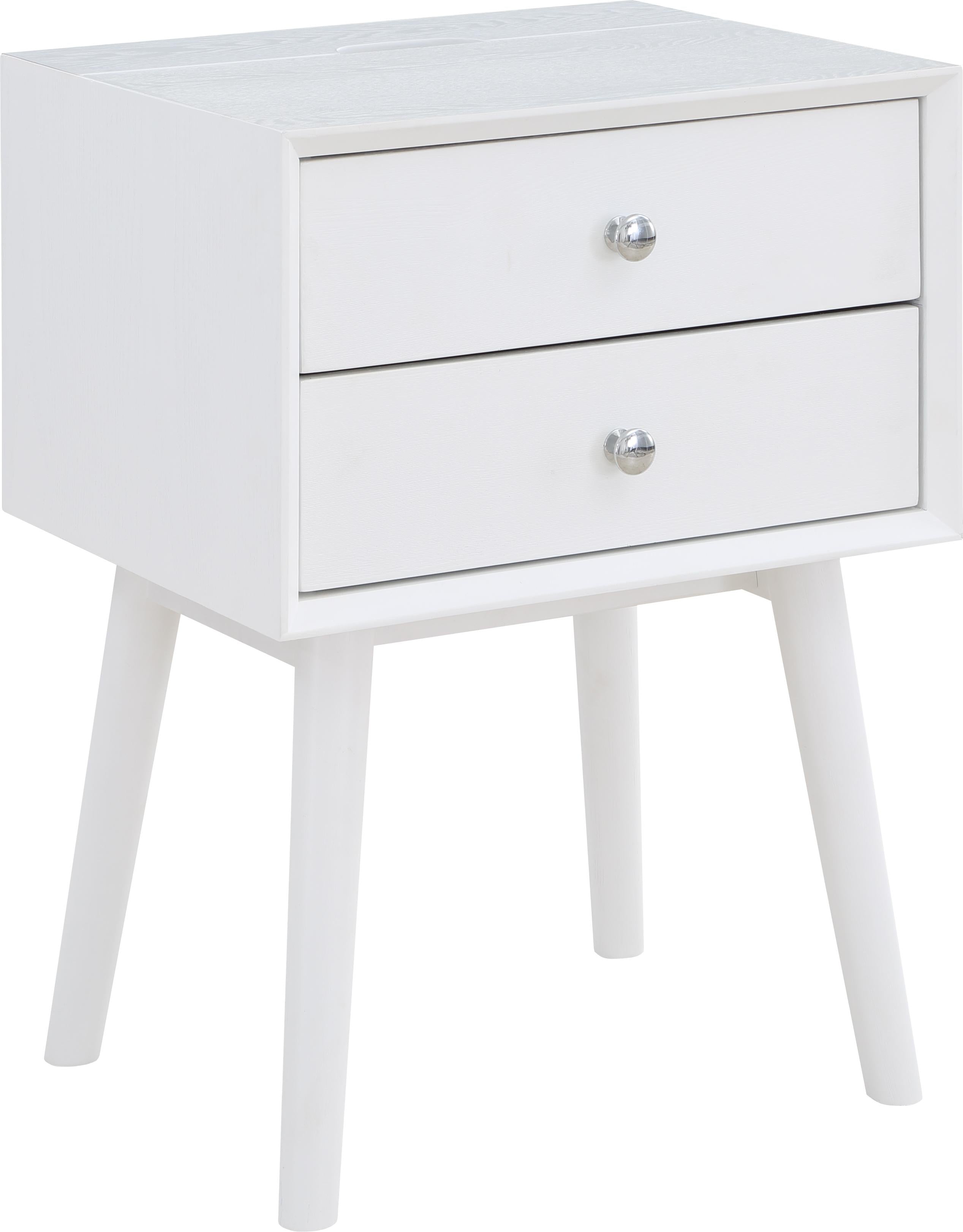 Teddy White Night Stand - Luxury Home Furniture (MI)