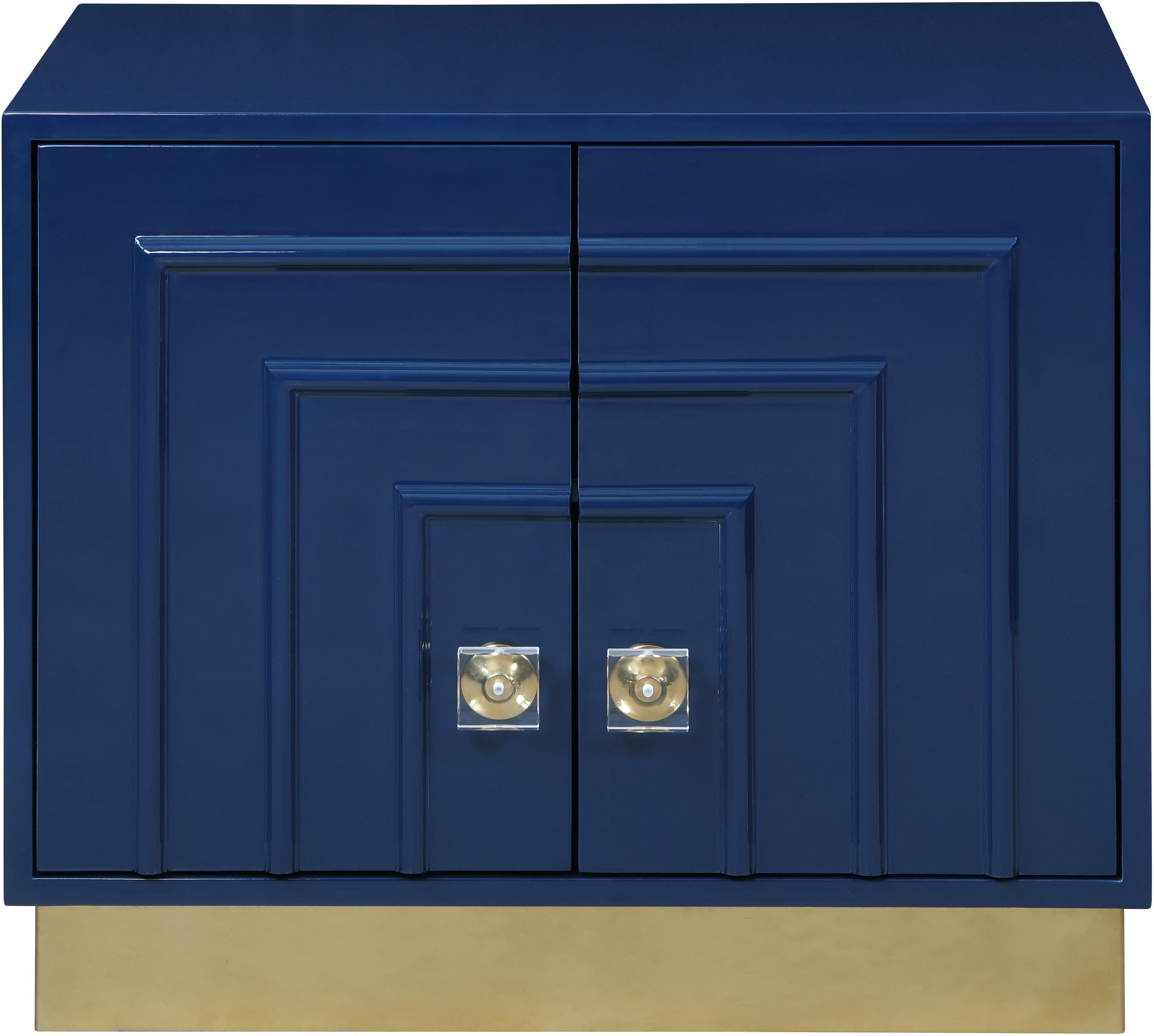 Cosmopolitan Navy Lacquer Side Table - Luxury Home Furniture (MI)