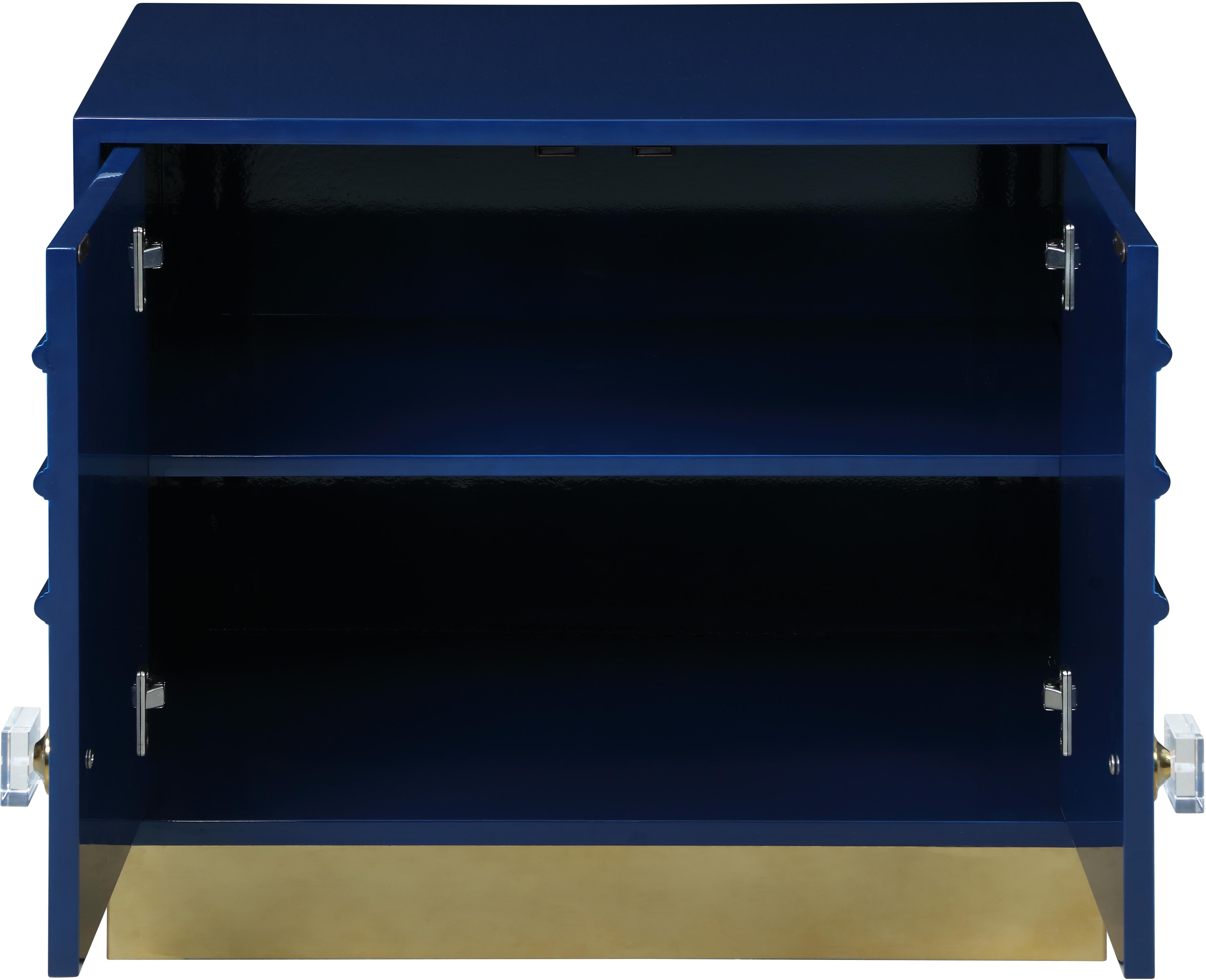 Cosmopolitan Navy Lacquer Side Table - Luxury Home Furniture (MI)