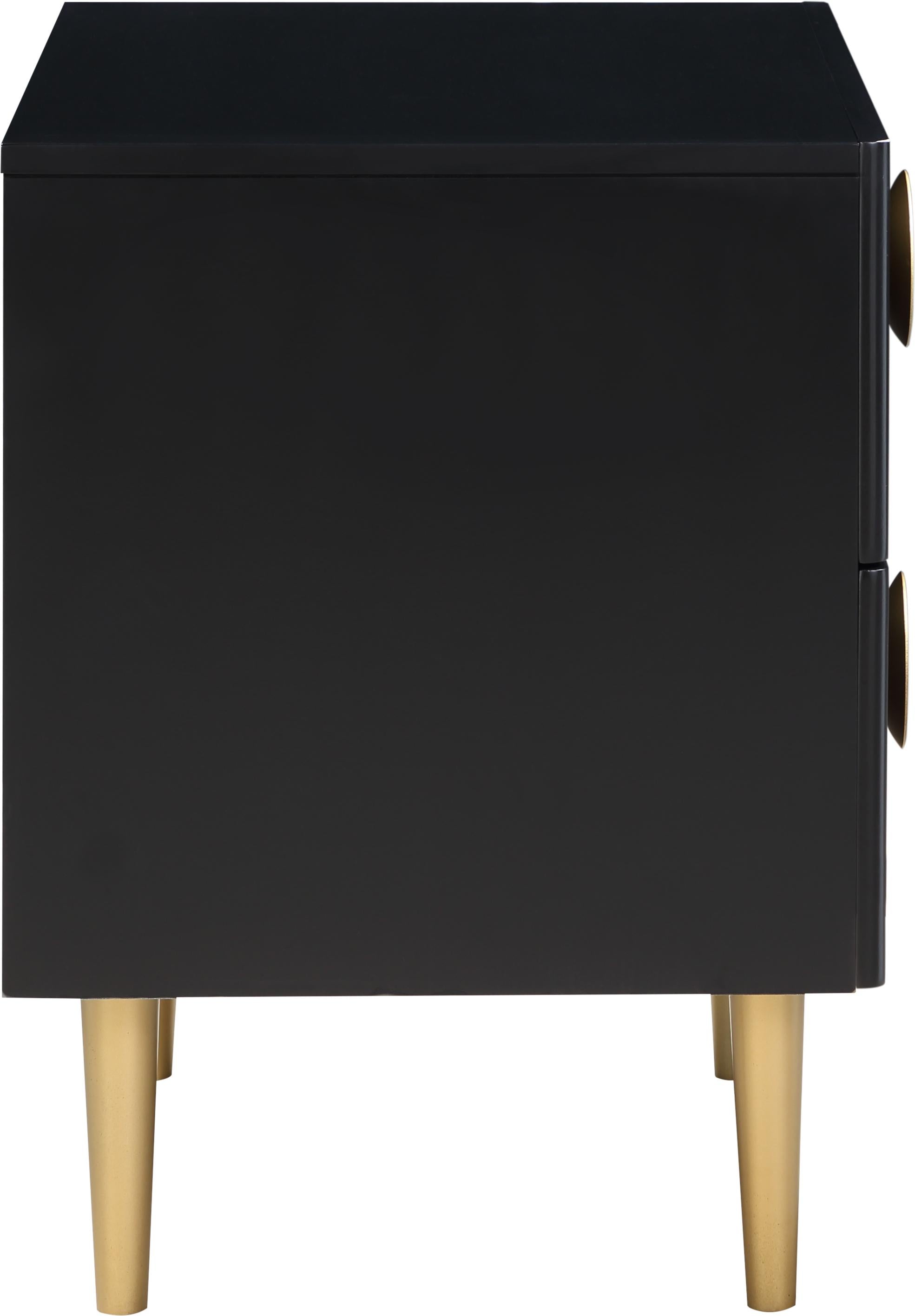 Zayne Black Night Stand - Luxury Home Furniture (MI)