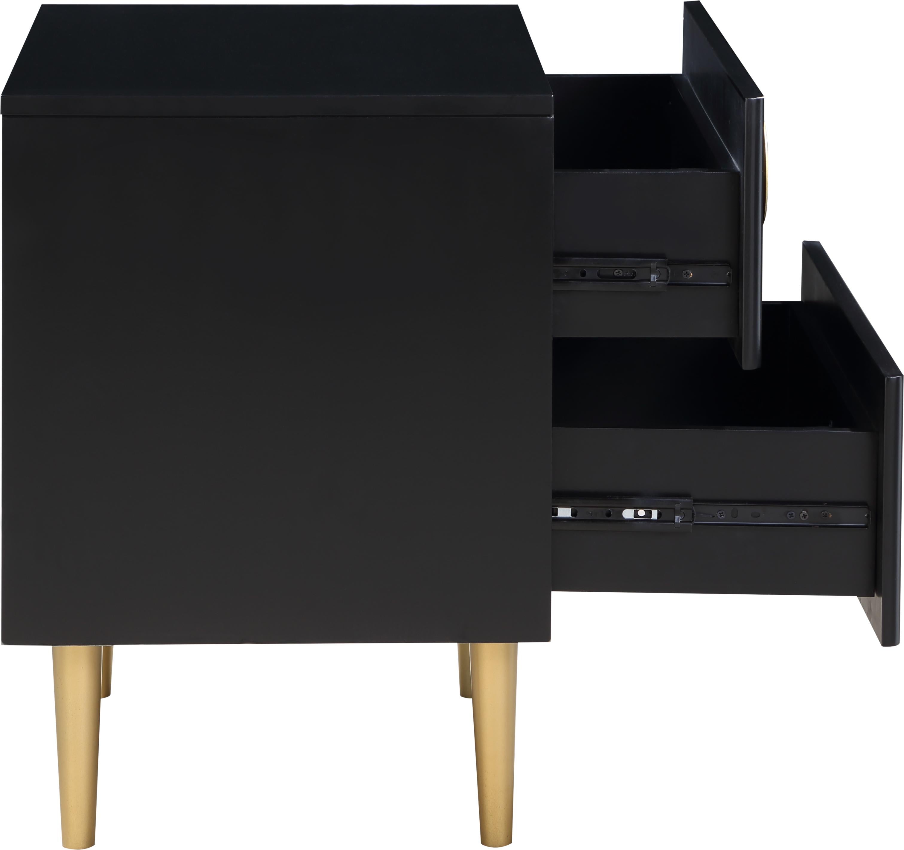 Zayne Black Night Stand - Luxury Home Furniture (MI)