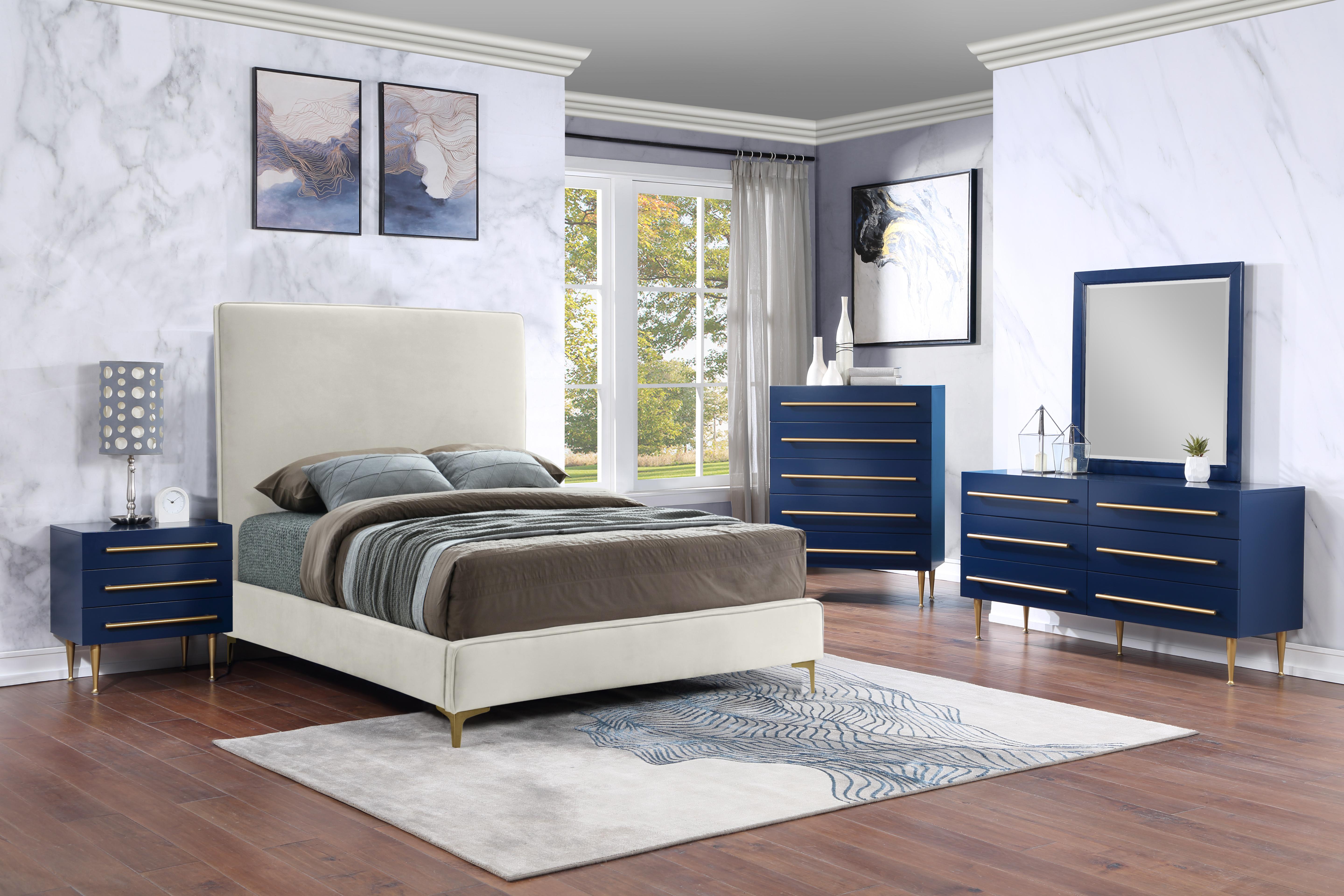 Marisol Navy Mirror - Luxury Home Furniture (MI)