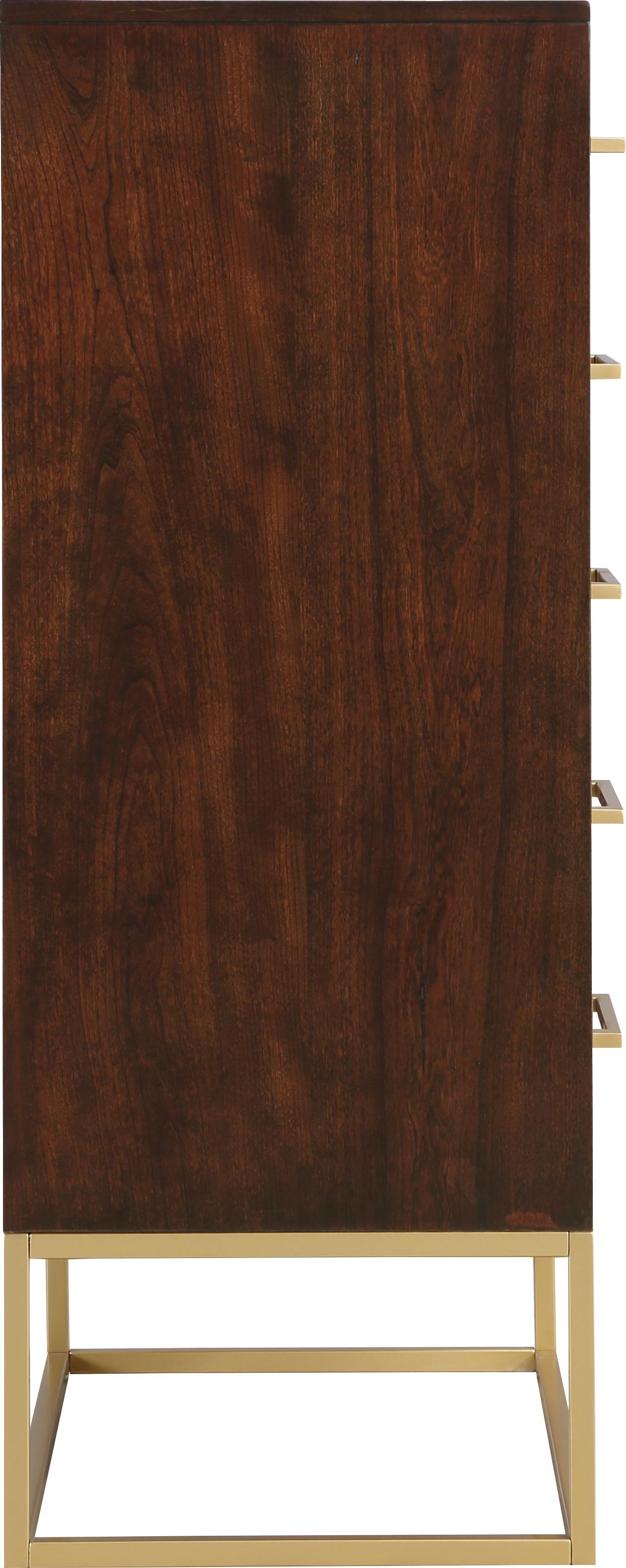 Maxine Cherry / Gold Chest - Luxury Home Furniture (MI)
