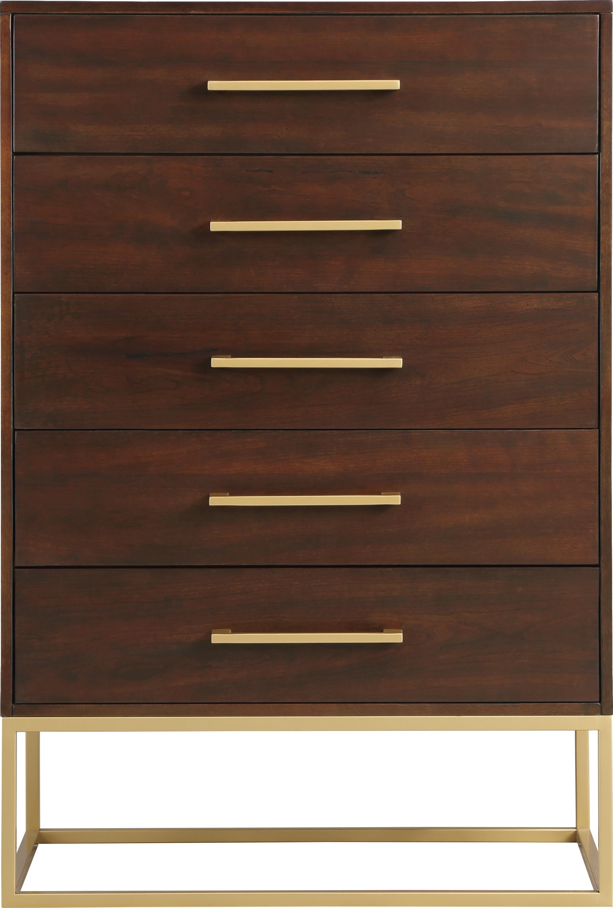 Maxine Cherry / Gold Chest - Luxury Home Furniture (MI)