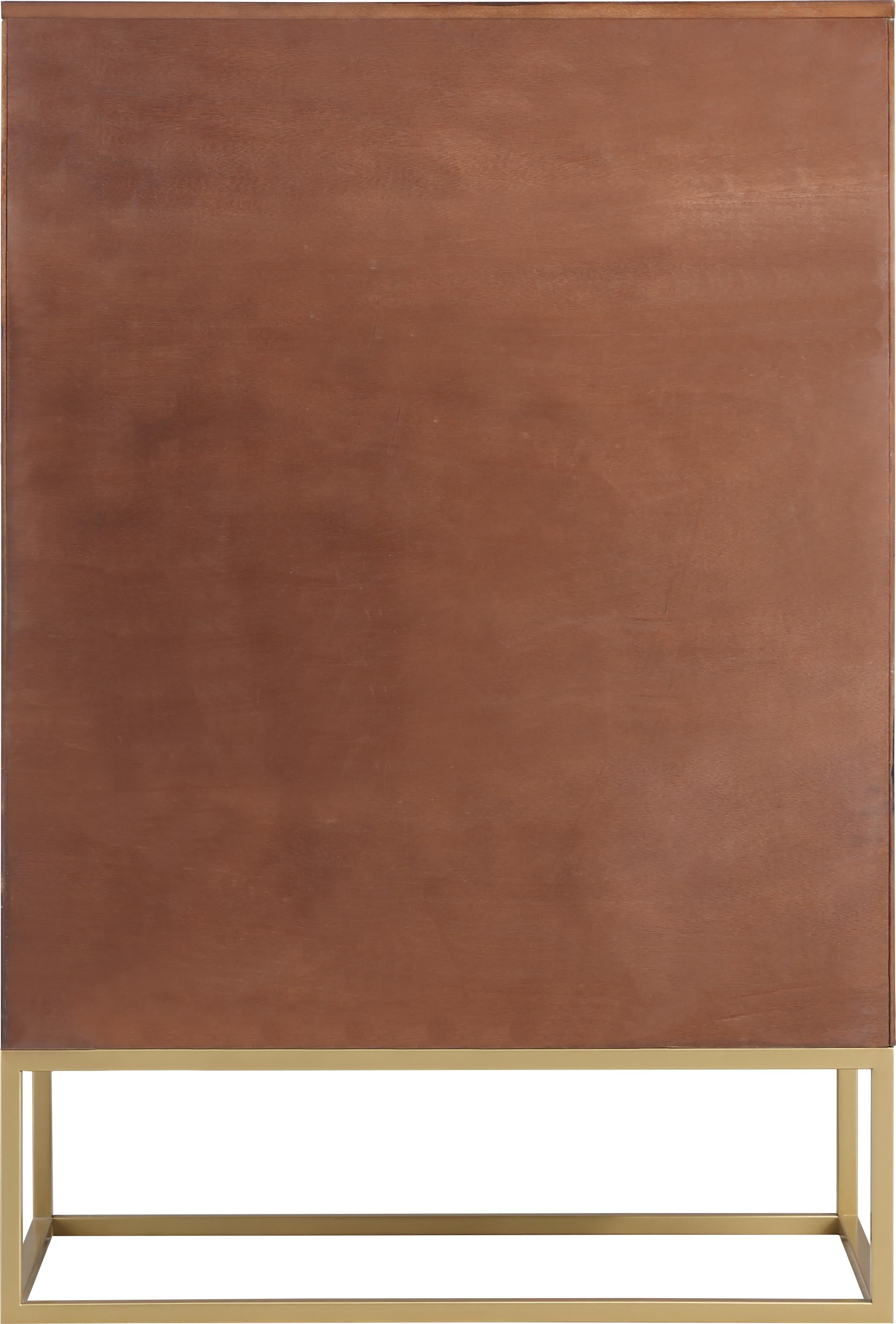 Maxine Cherry / Gold Chest - Luxury Home Furniture (MI)