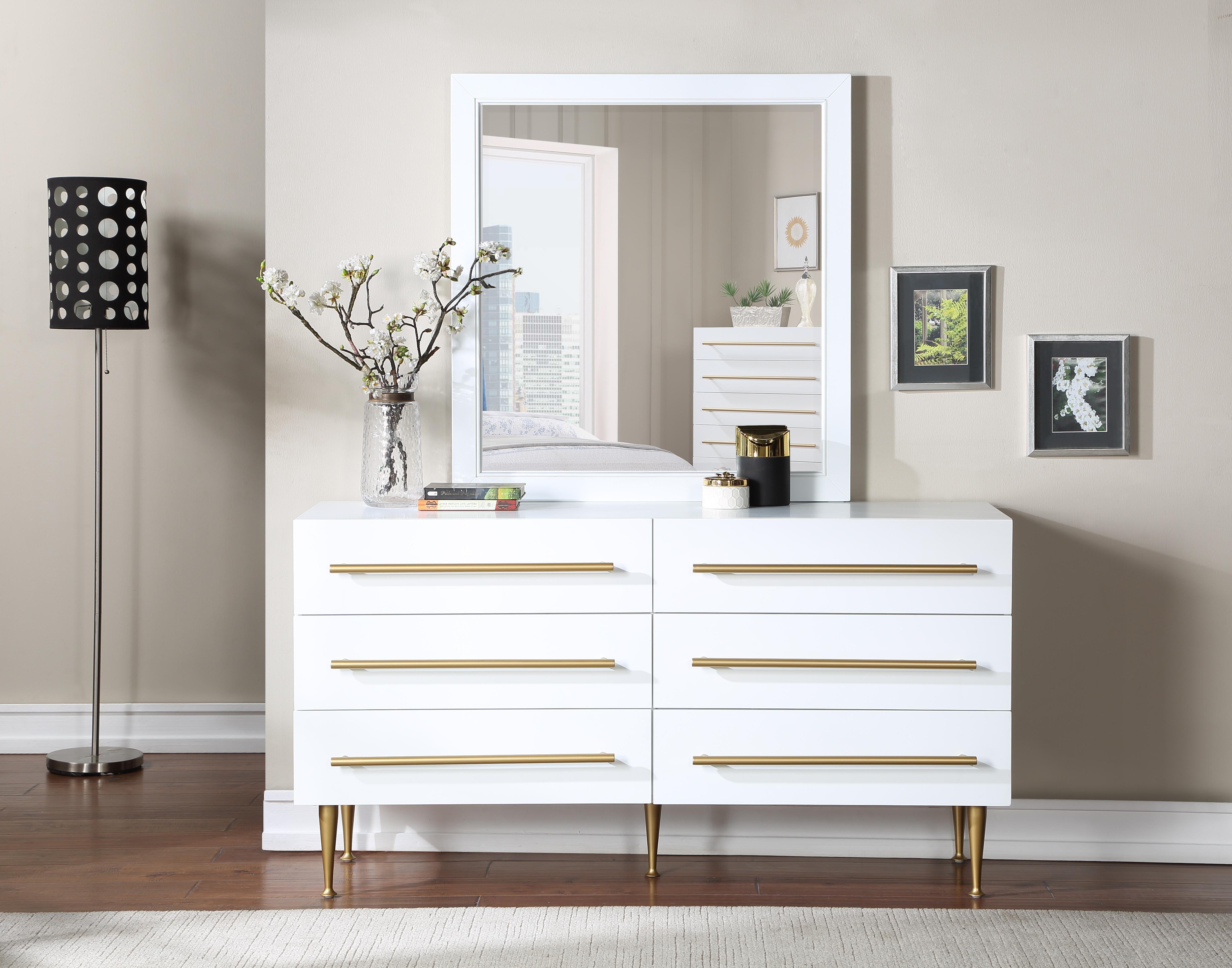 Marisol White Dresser - Luxury Home Furniture (MI)