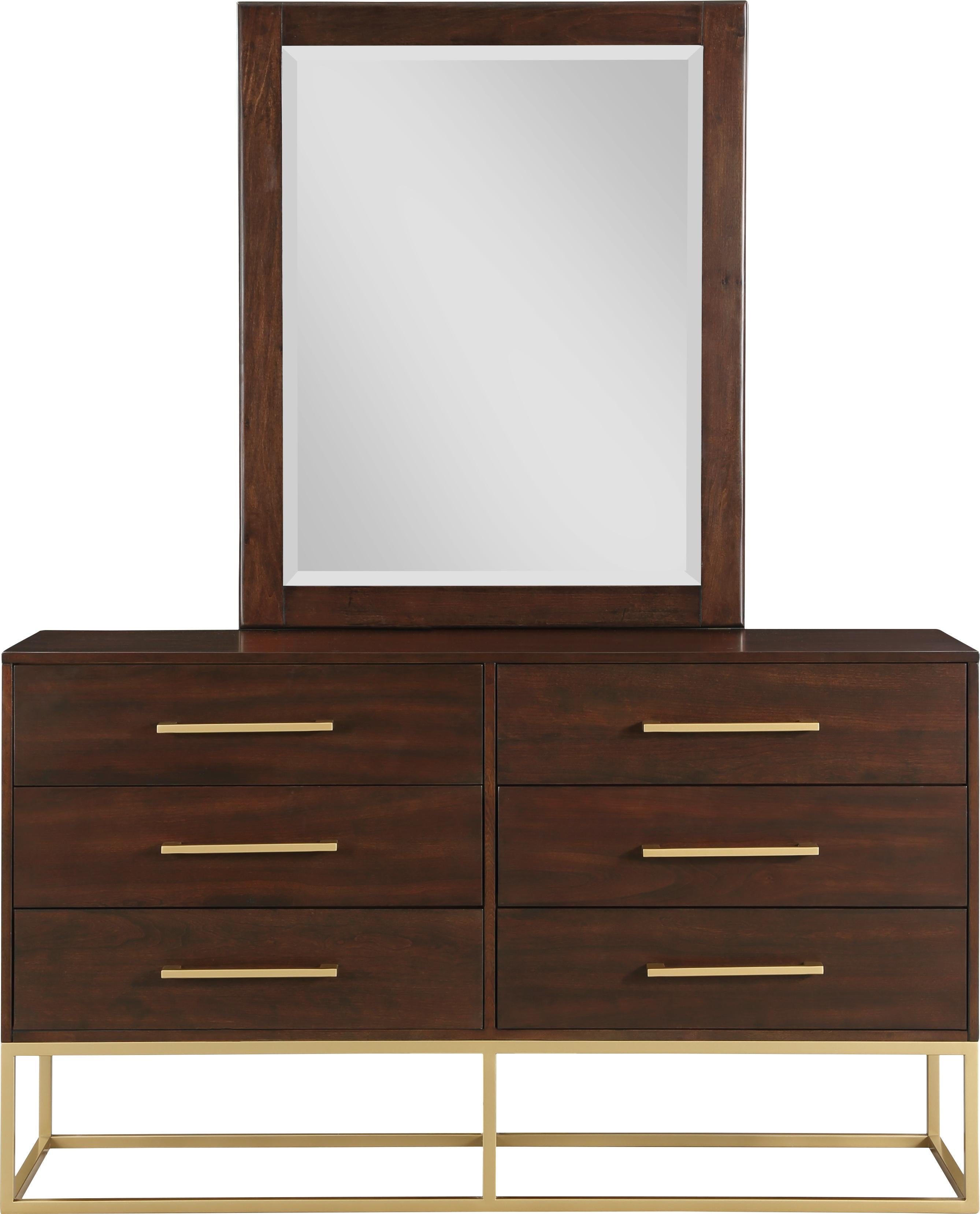 Maxine Cherry / Gold Dresser - Luxury Home Furniture (MI)