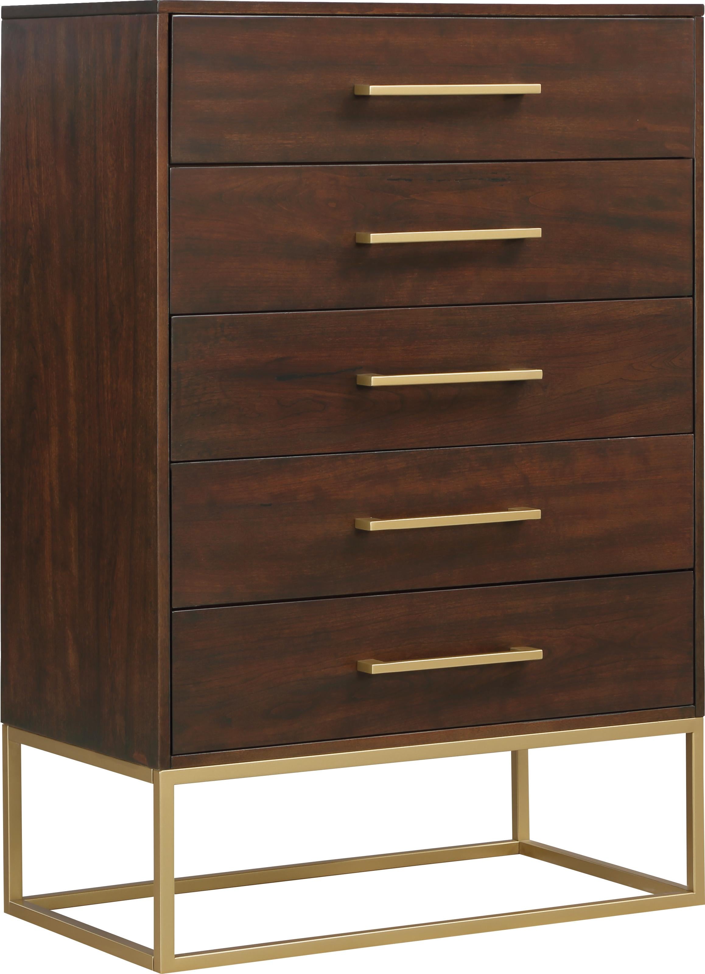 Maxine Cherry / Gold Chest - Luxury Home Furniture (MI)