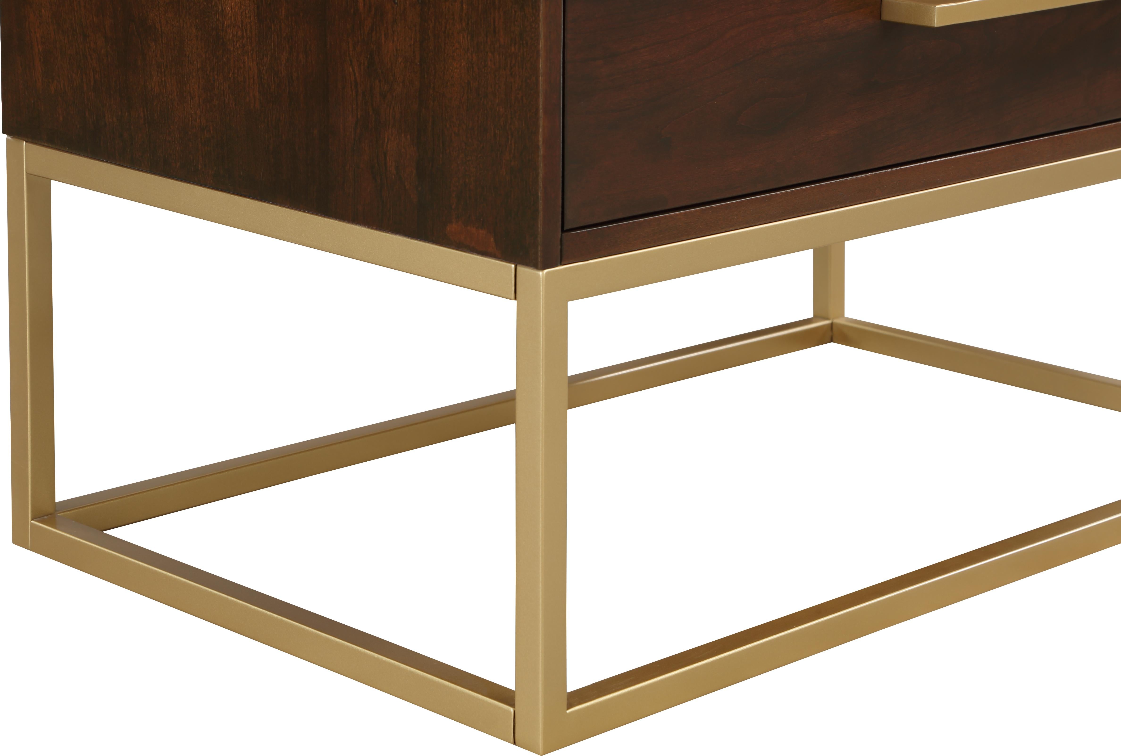 Maxine Cherry / Gold Chest - Luxury Home Furniture (MI)