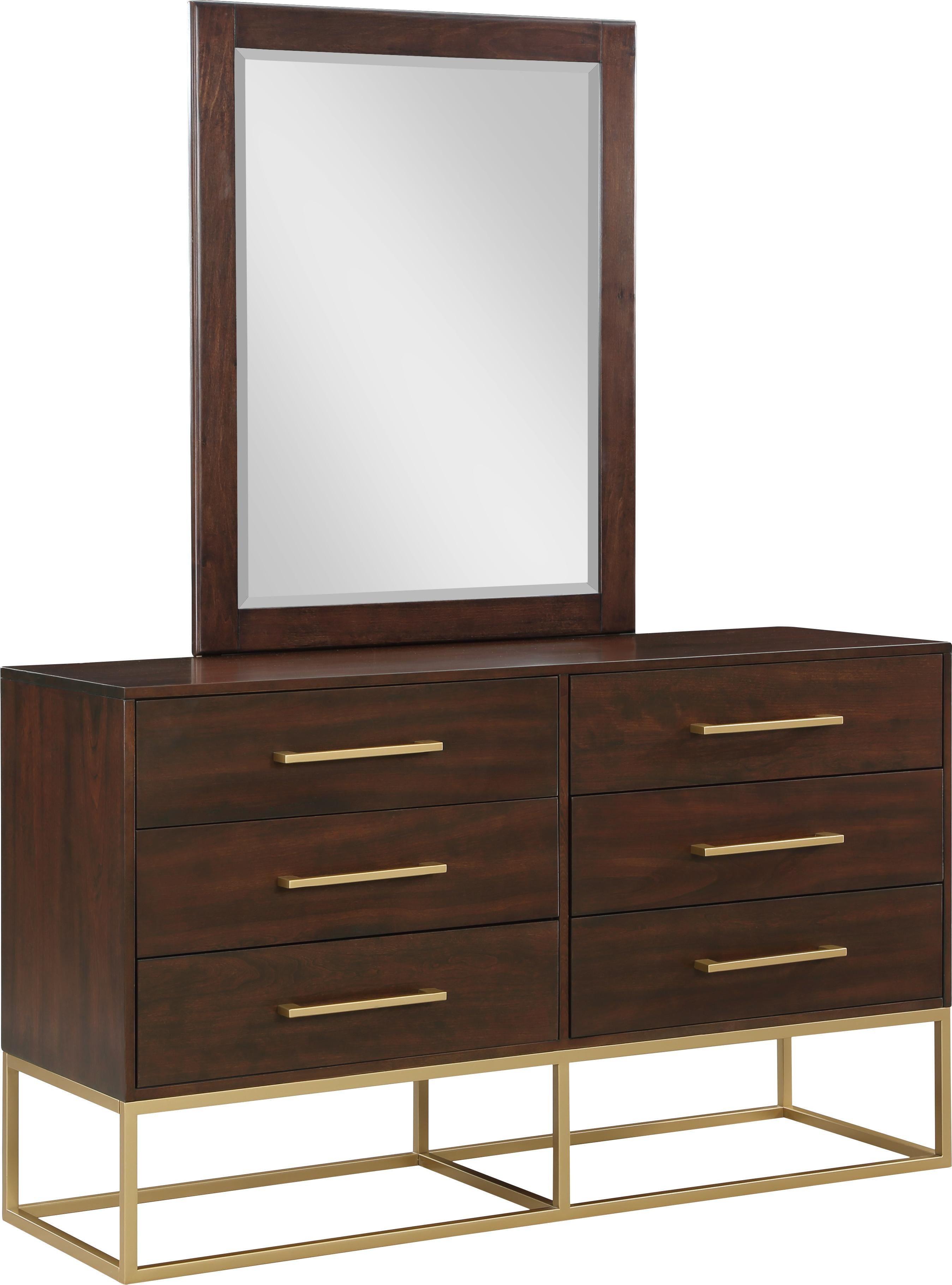 Maxine Cherry / Gold Dresser - Luxury Home Furniture (MI)