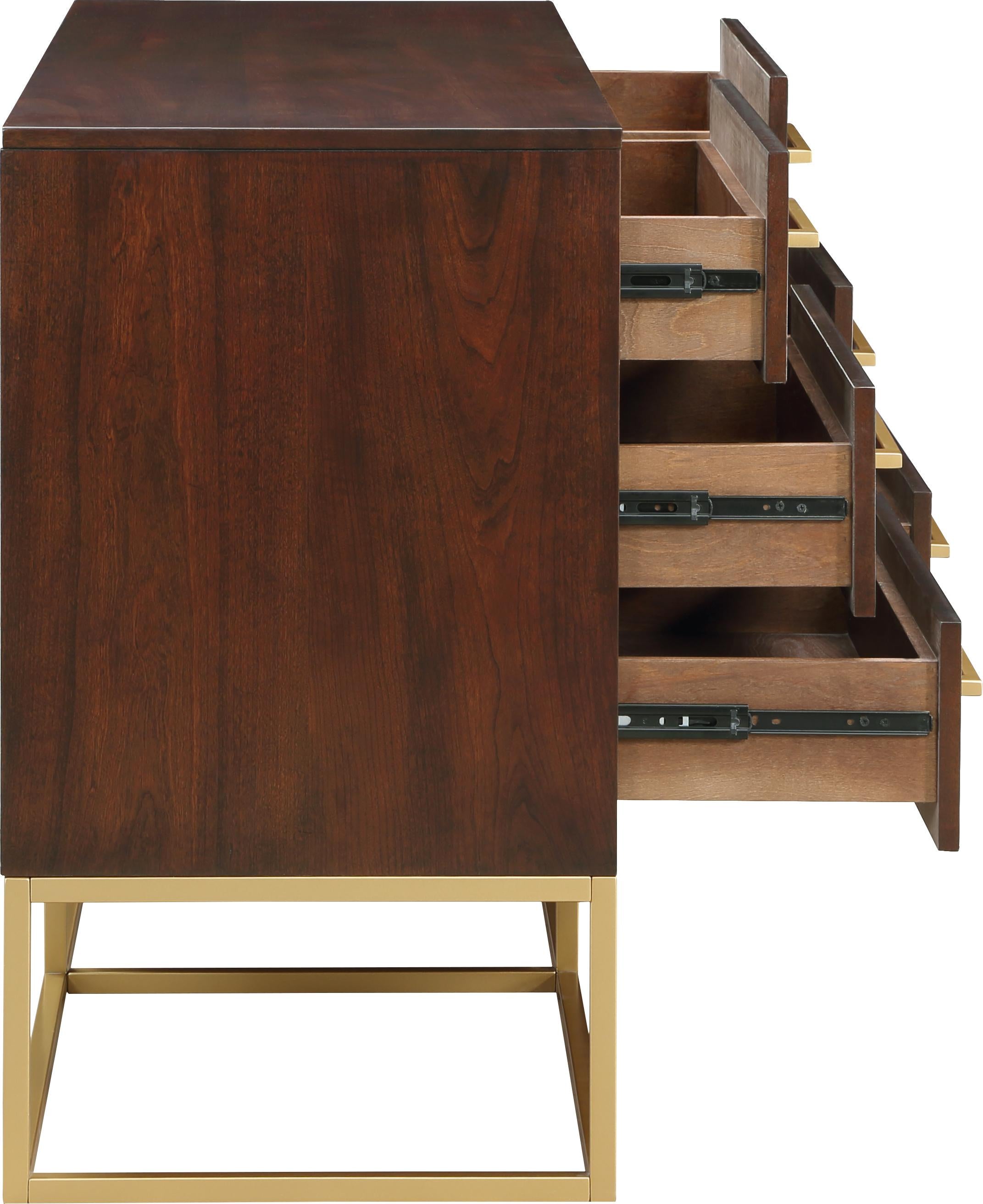 Maxine Cherry / Gold Dresser - Luxury Home Furniture (MI)