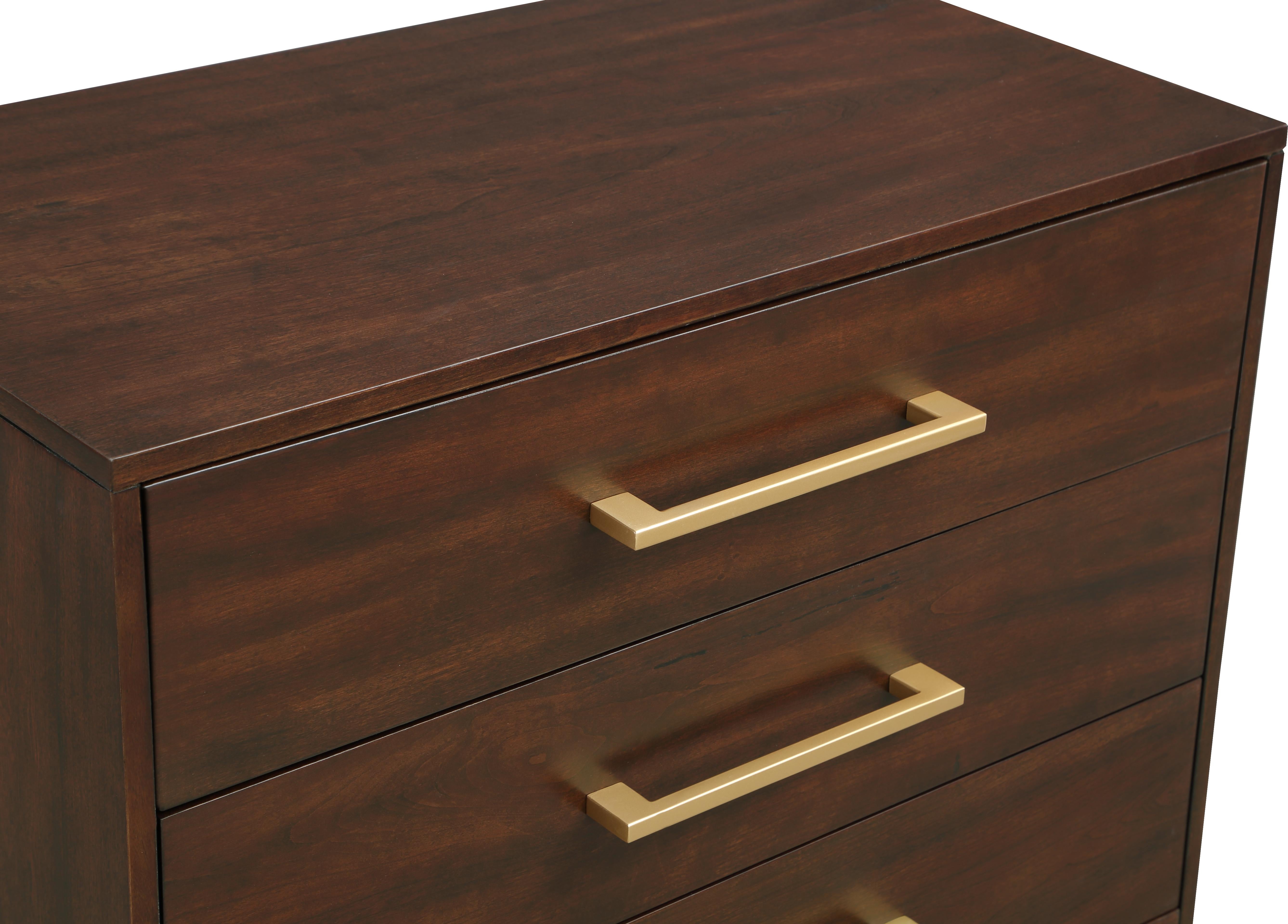Maxine Cherry / Gold Chest - Luxury Home Furniture (MI)