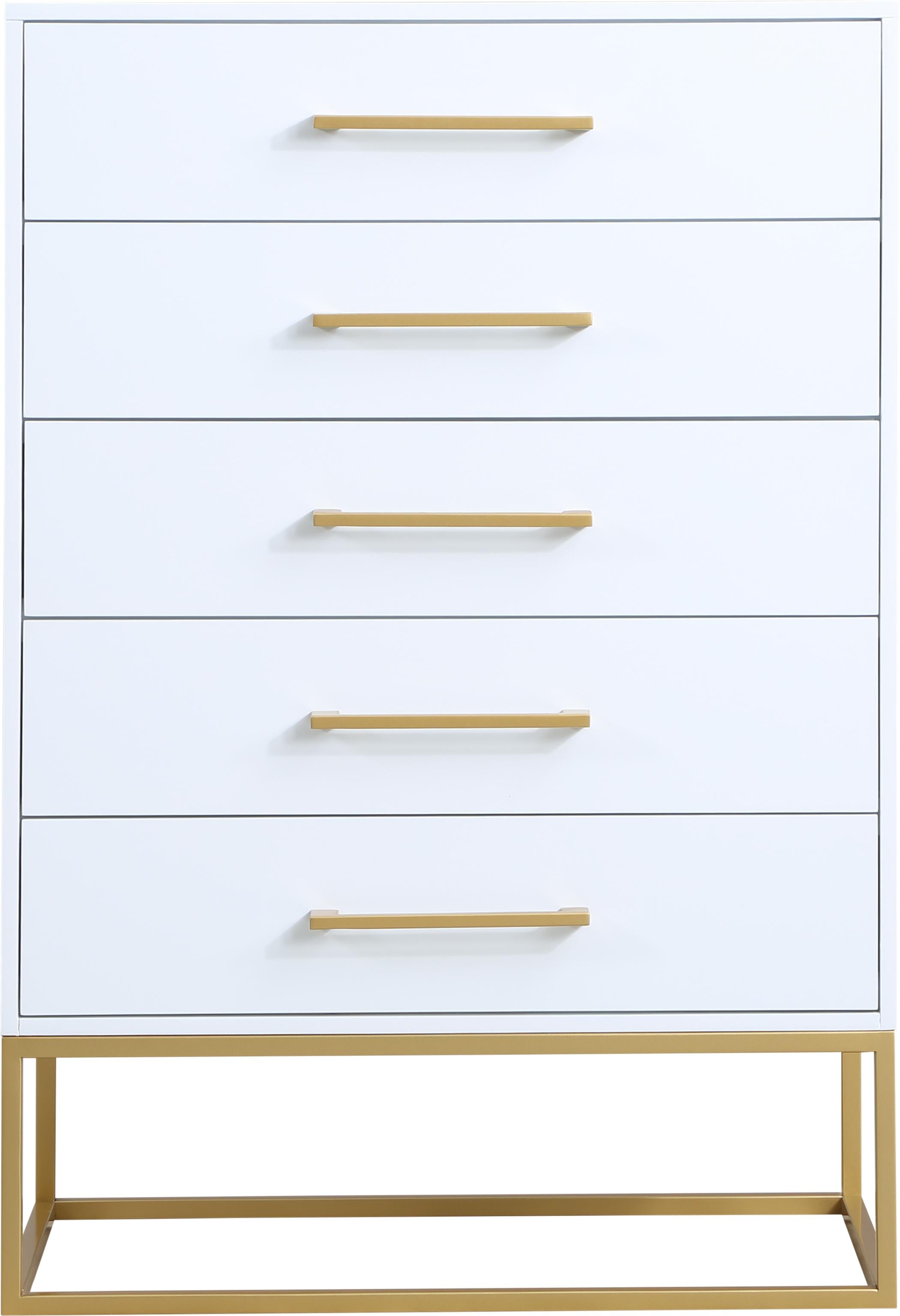 Maxine White / Gold Chest - Luxury Home Furniture (MI)