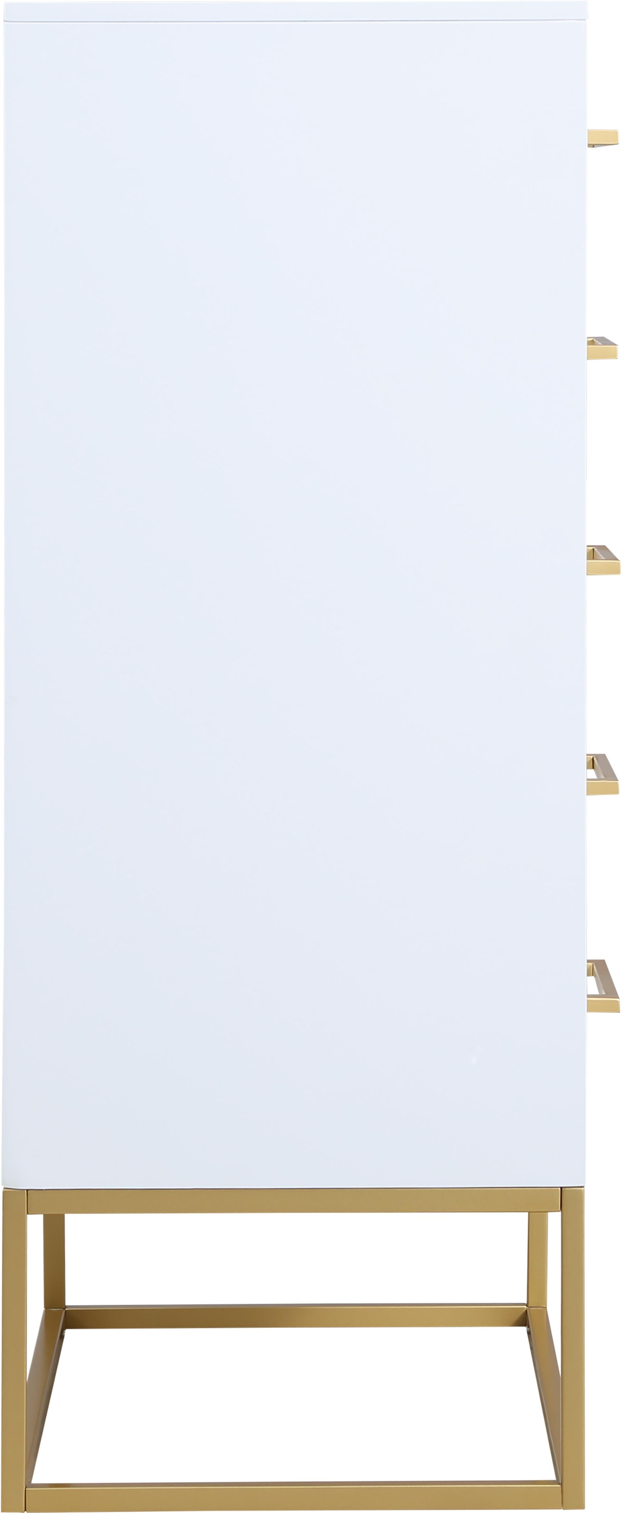 Maxine White / Gold Chest - Luxury Home Furniture (MI)