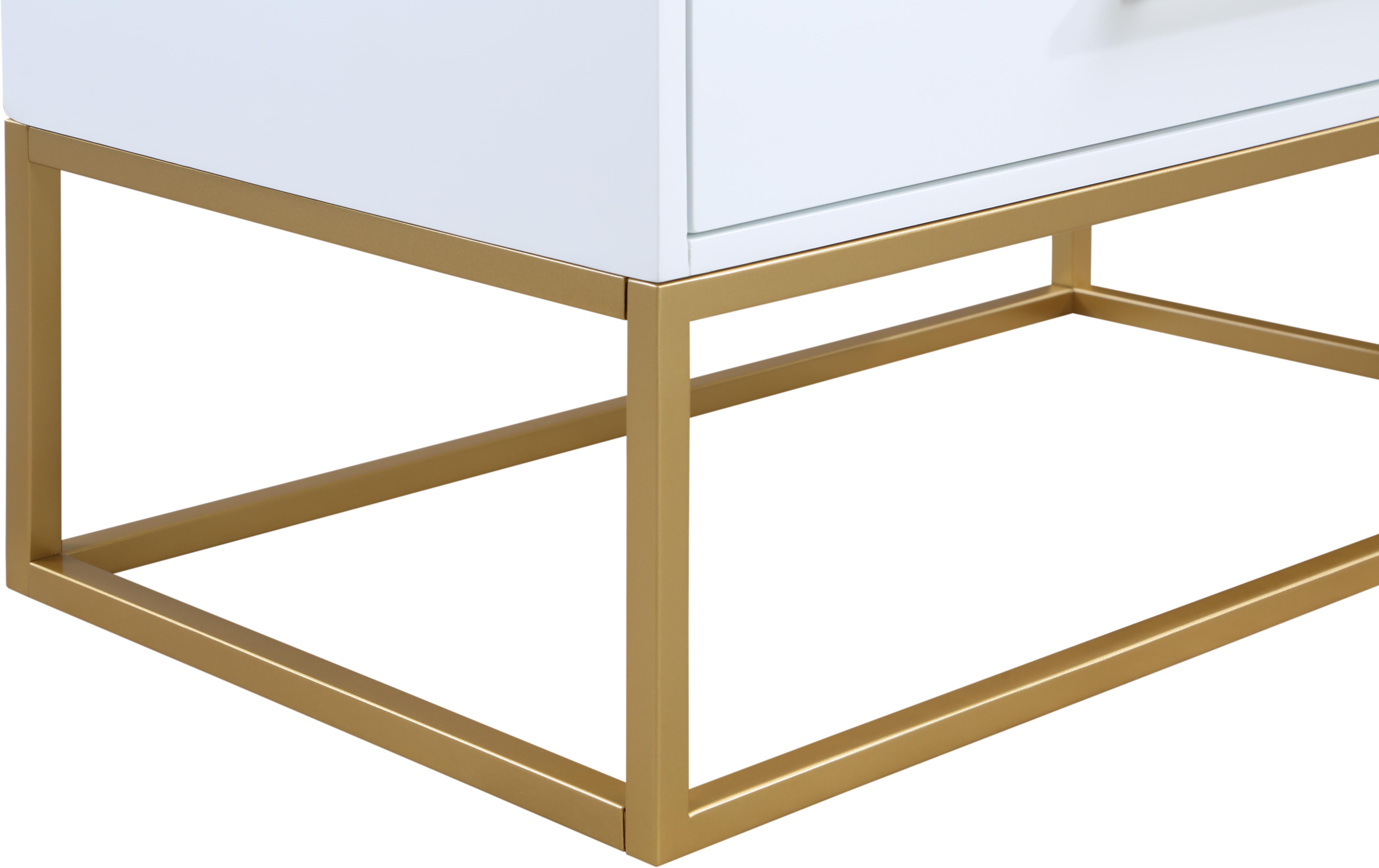 Maxine White / Gold Chest - Luxury Home Furniture (MI)