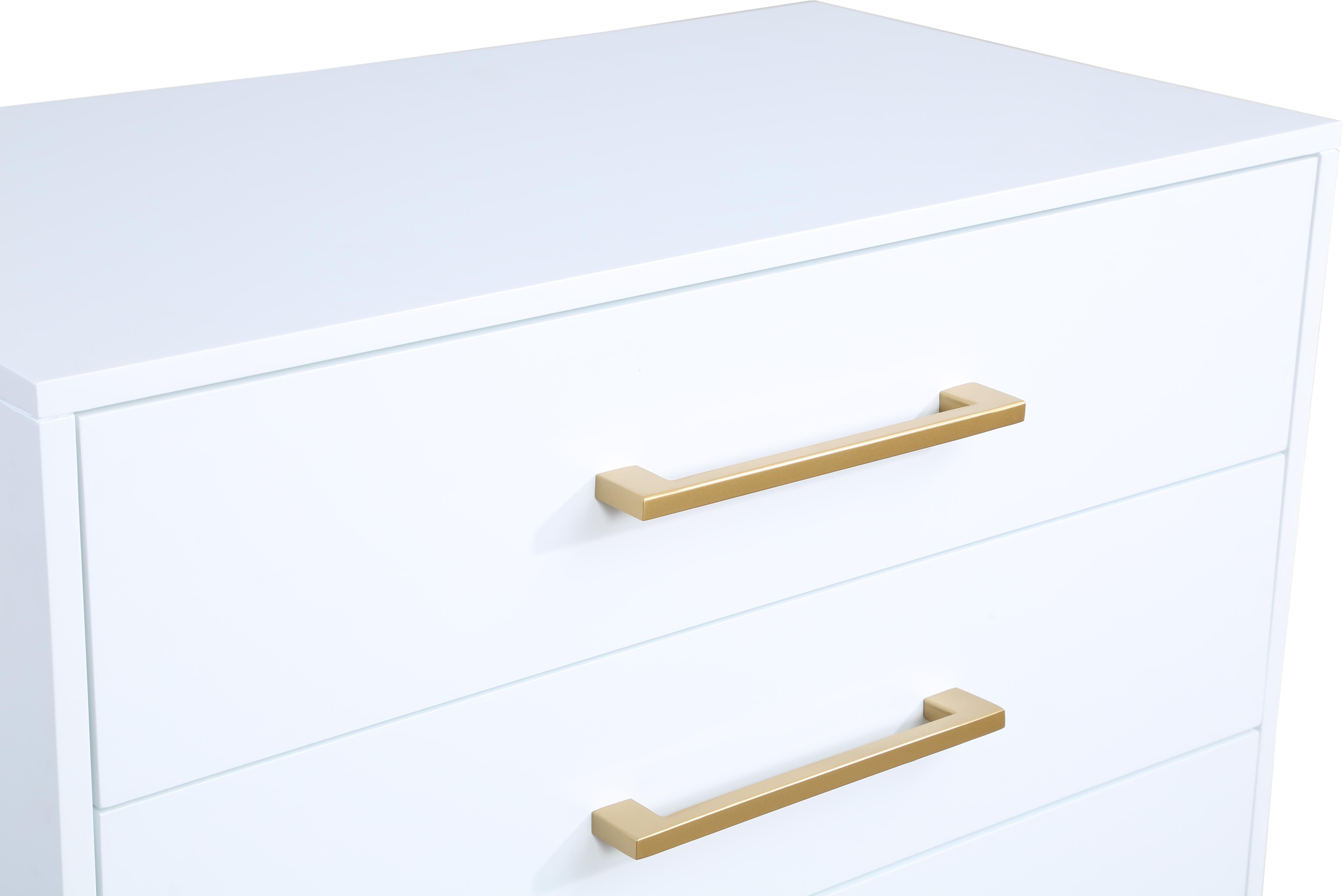 Maxine White / Gold Chest - Luxury Home Furniture (MI)