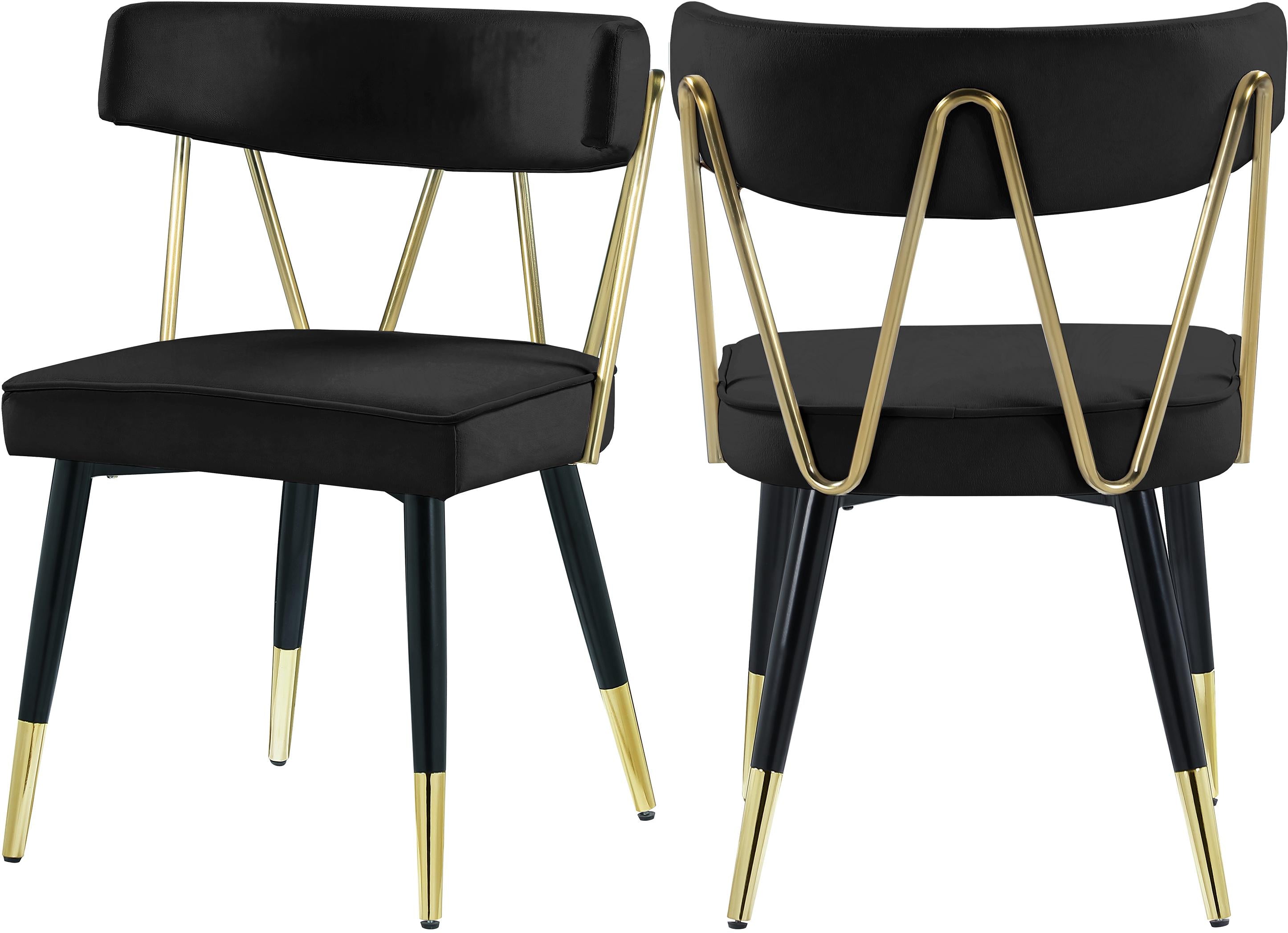 Rheingold Black Velvet Dining Chair - Luxury Home Furniture (MI)