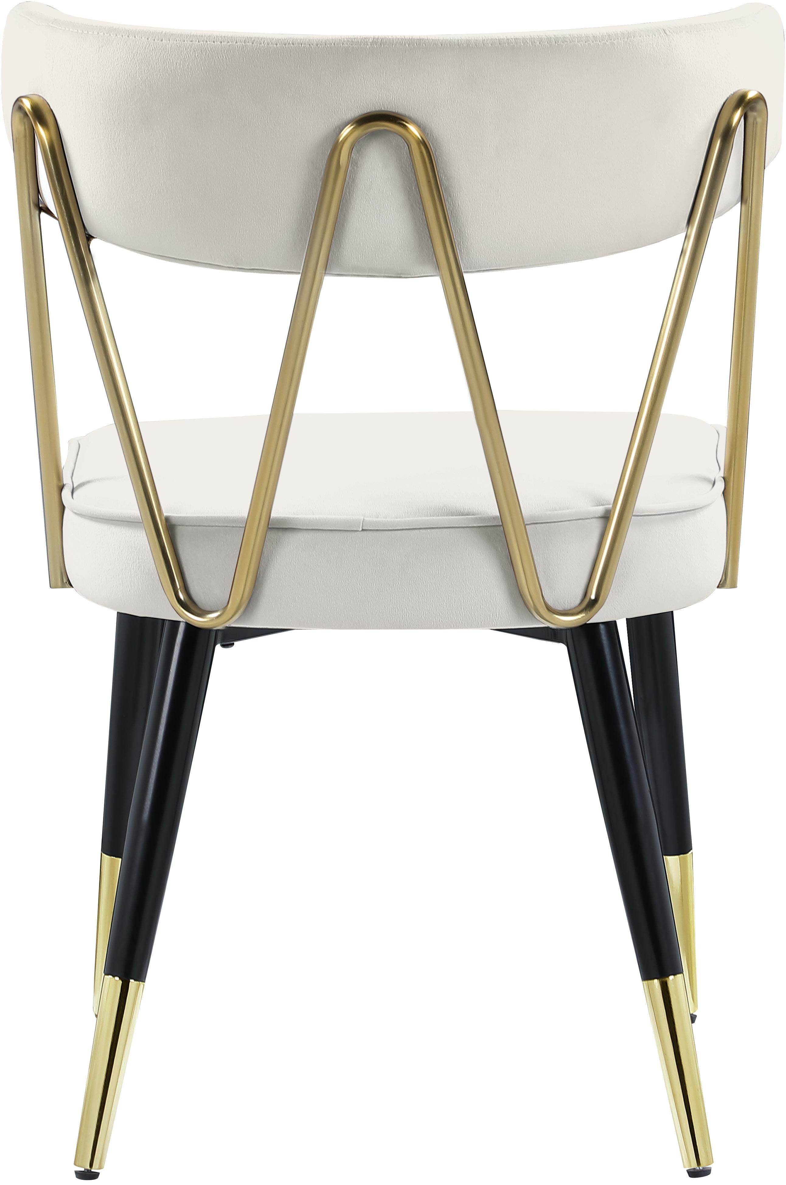 Rheingold Cream Velvet Dining Chair - Luxury Home Furniture (MI)