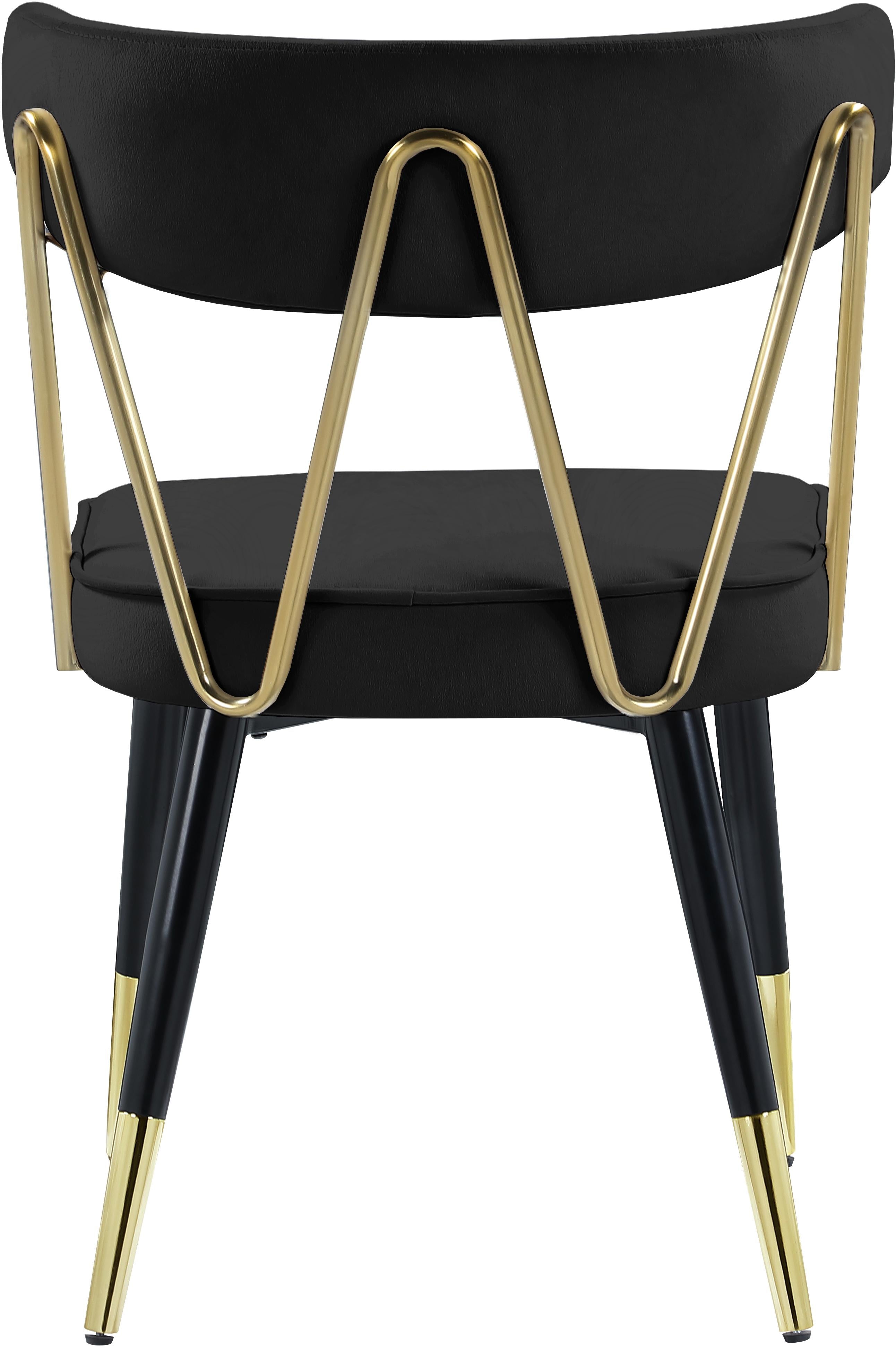 Rheingold Black Velvet Dining Chair - Luxury Home Furniture (MI)