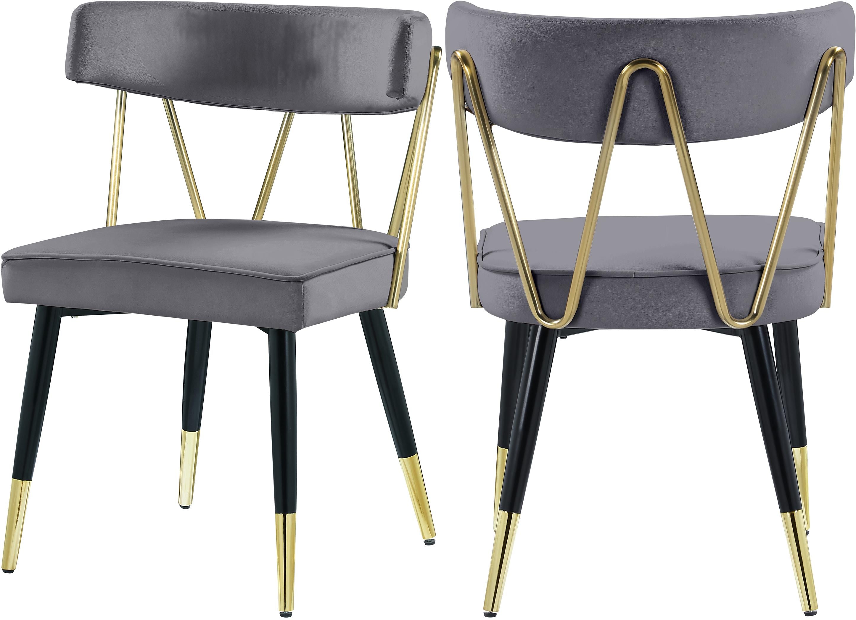 Rheingold Grey Velvet Dining Chair - Luxury Home Furniture (MI)