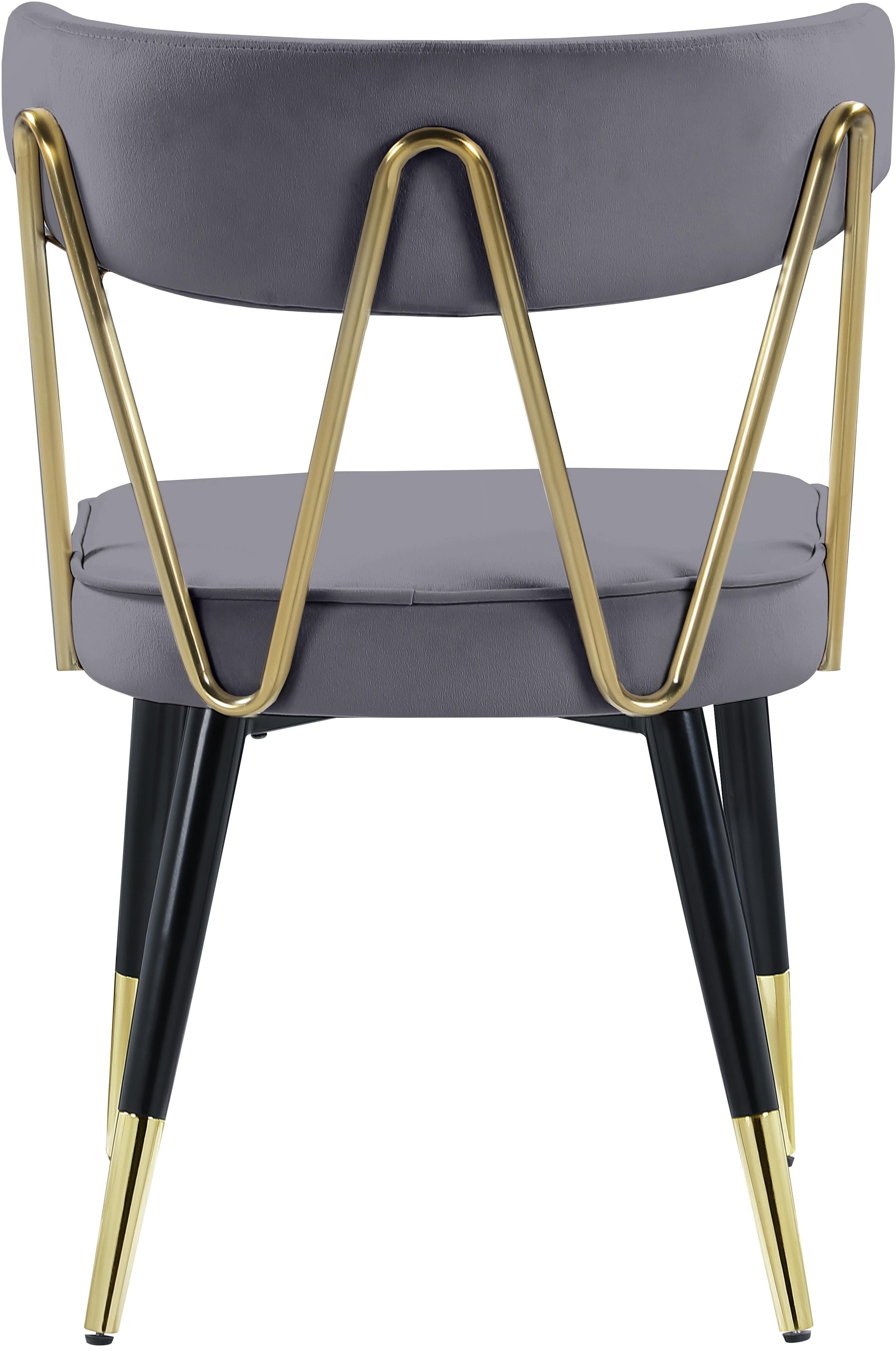 Rheingold Grey Velvet Dining Chair - Luxury Home Furniture (MI)