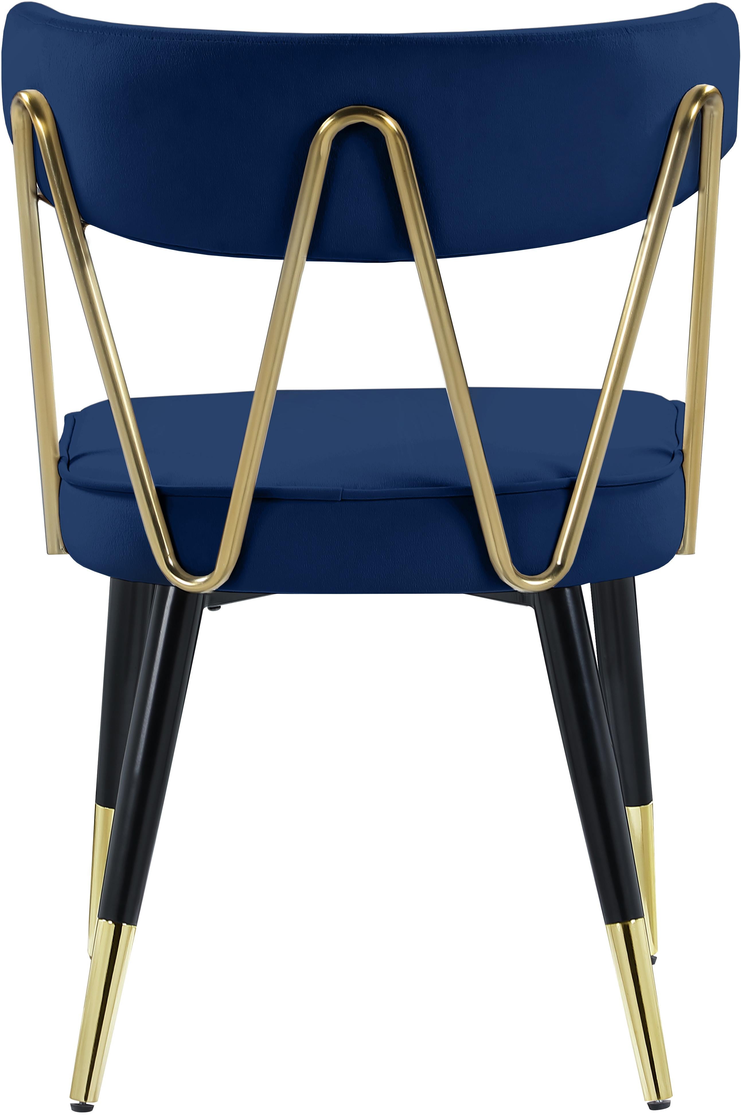 Rheingold Navy Velvet Dining Chair - Luxury Home Furniture (MI)