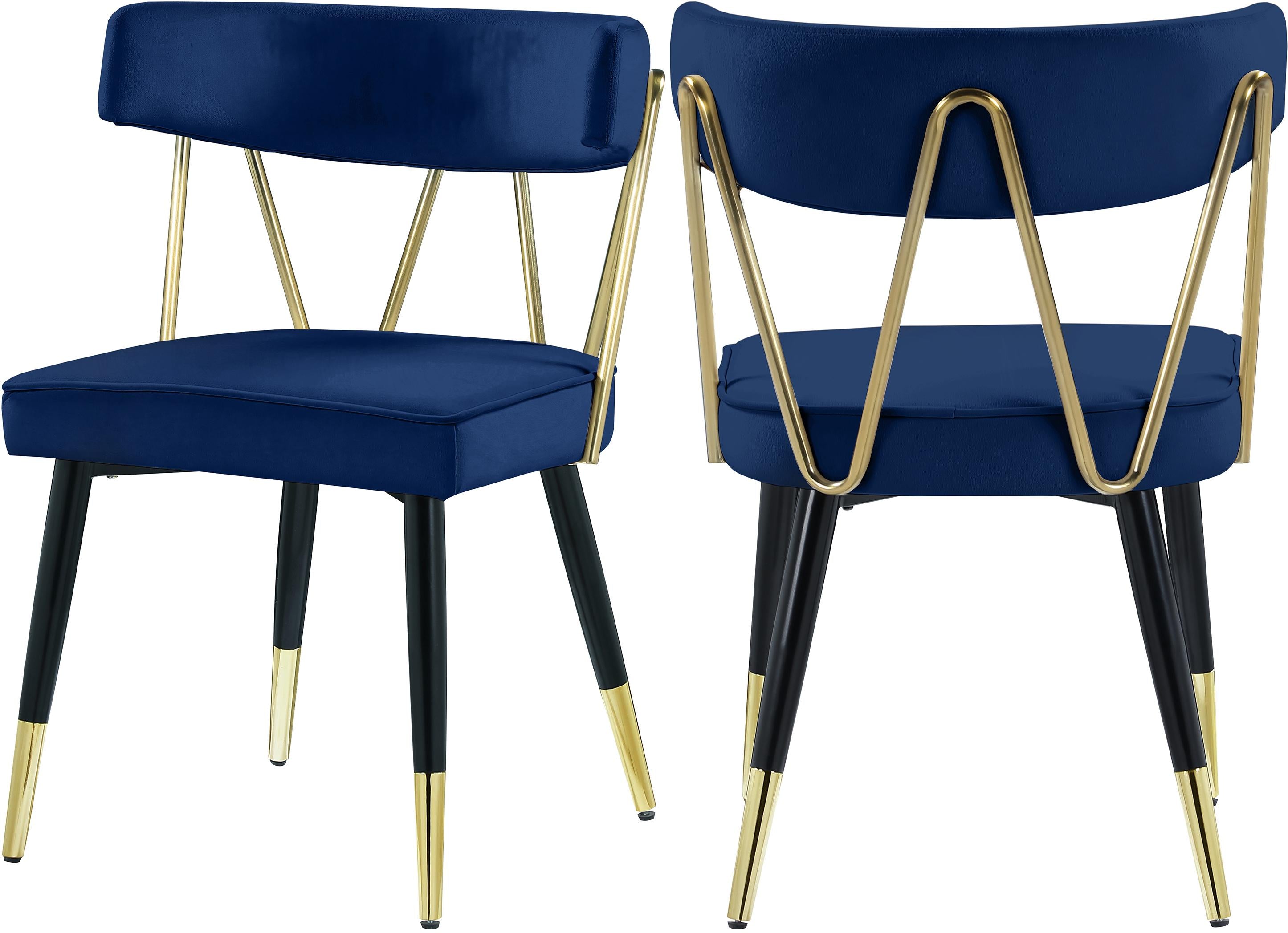 Rheingold Navy Velvet Dining Chair - Luxury Home Furniture (MI)