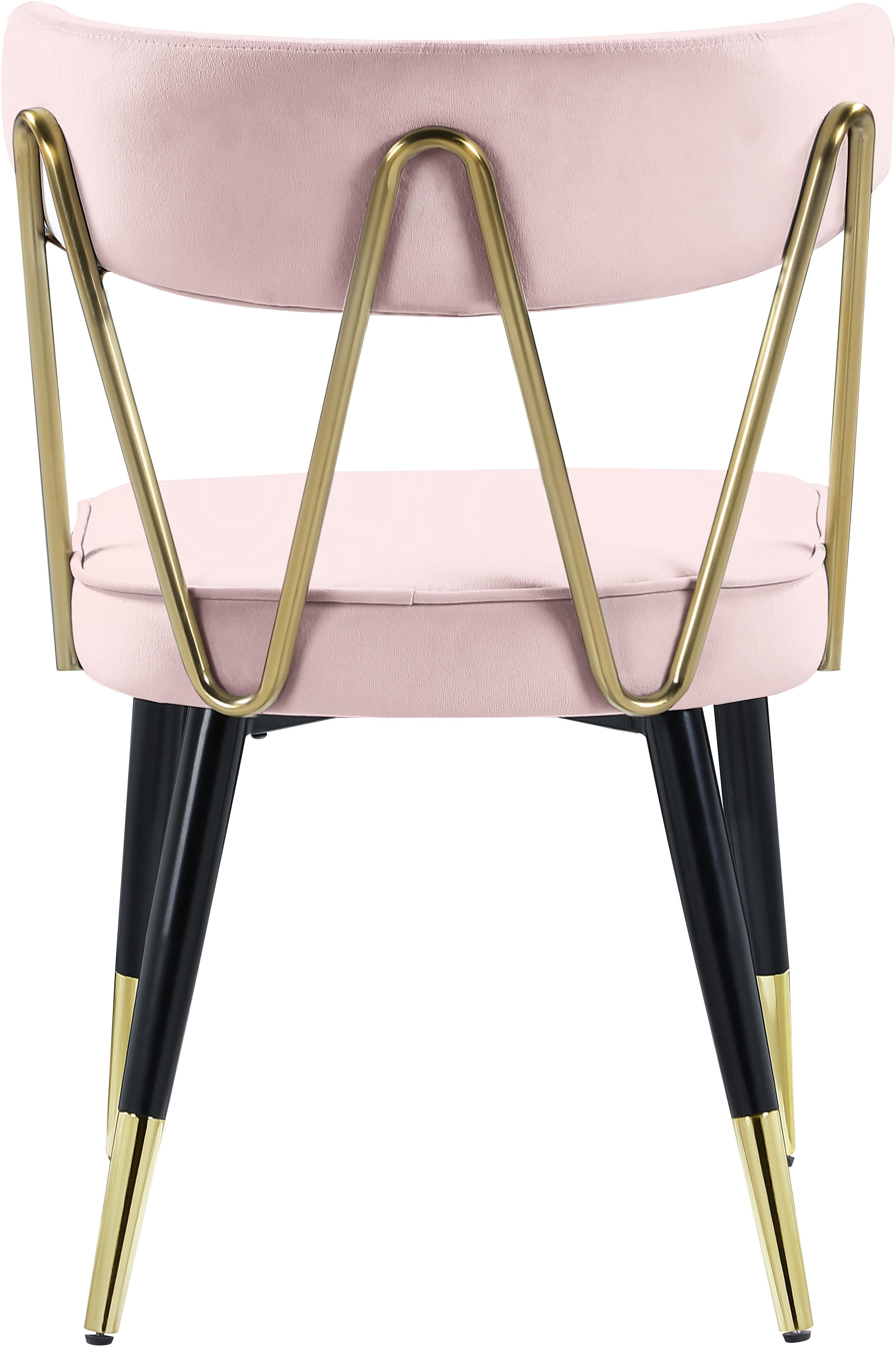 Rheingold Pink Velvet Dining Chair - Luxury Home Furniture (MI)