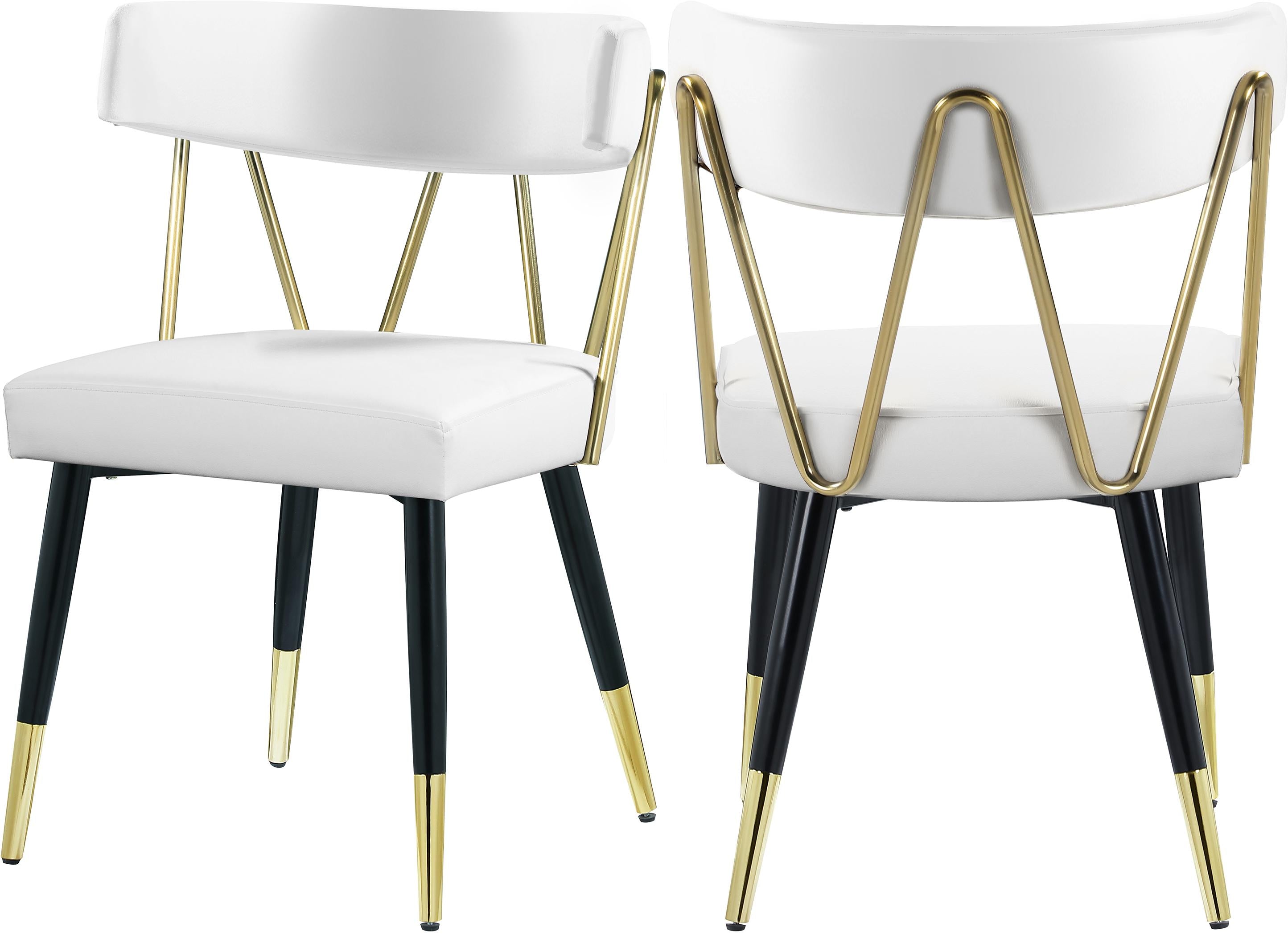Rheingold White Faux Leather Dining Chair - Luxury Home Furniture (MI)