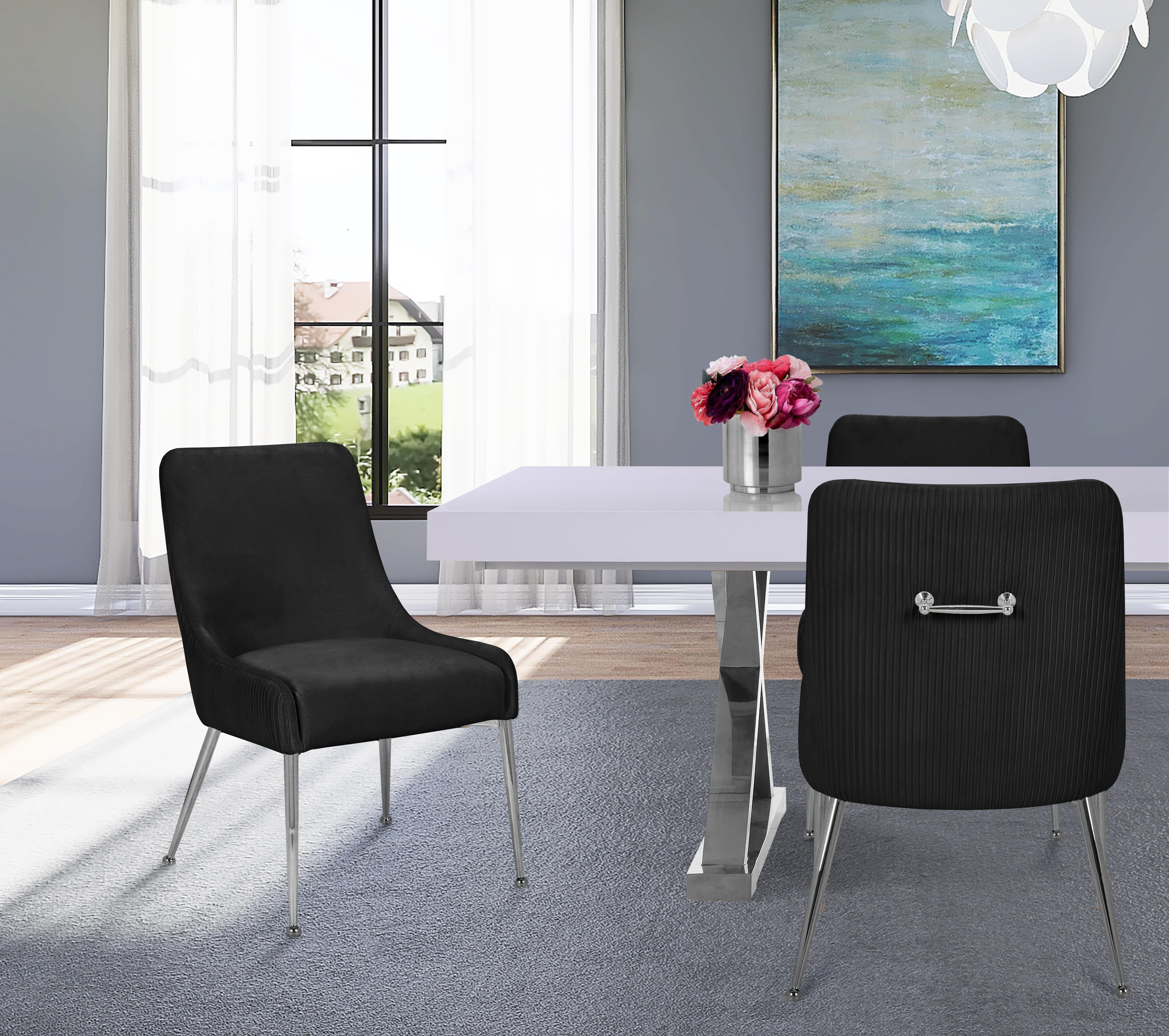 Ace Black Velvet Dining Chair - Luxury Home Furniture (MI)