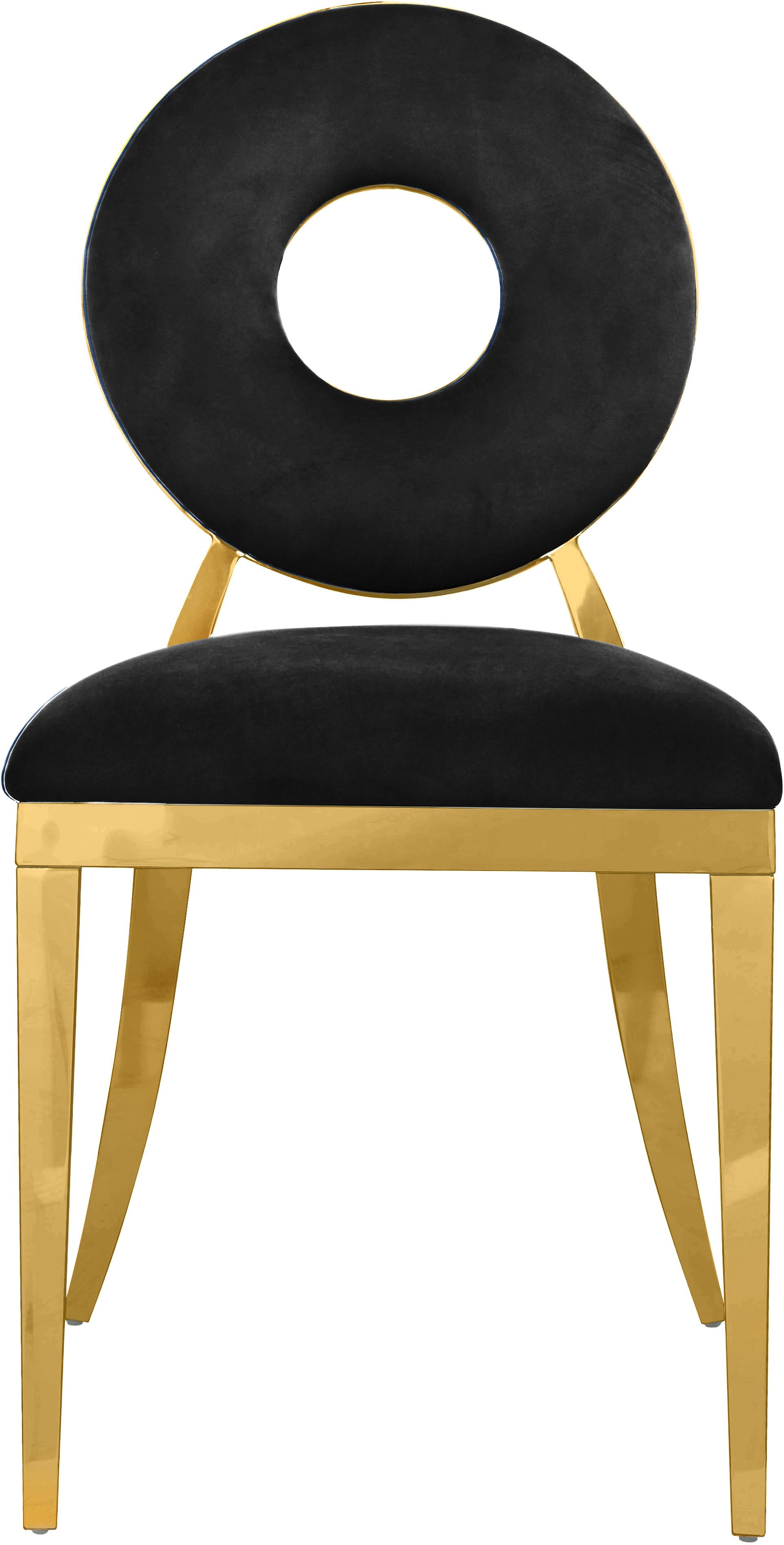 Carousel Black Velvet Dining Chair - Luxury Home Furniture (MI)