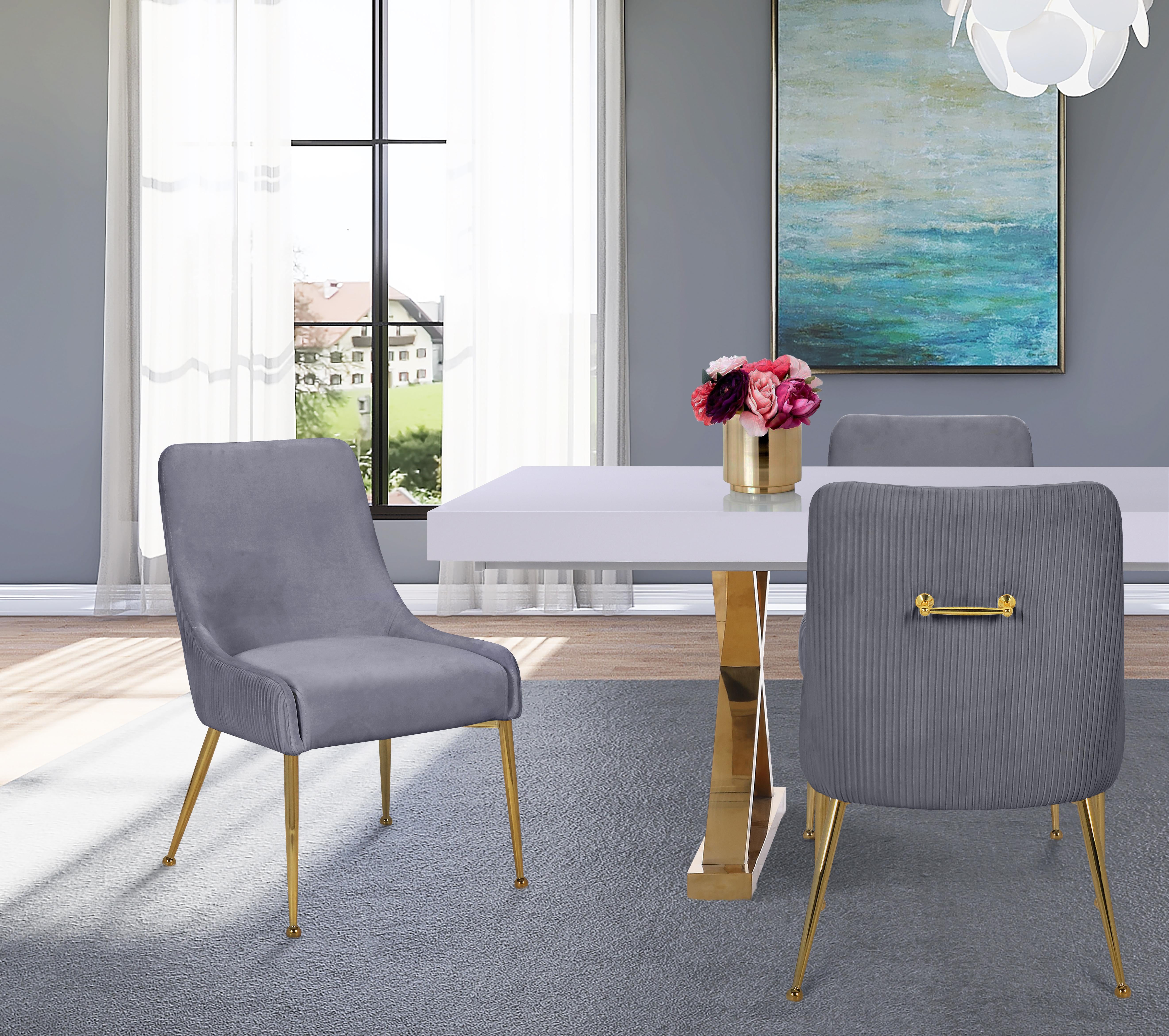 Ace Grey Velvet Dining Chair - Luxury Home Furniture (MI)