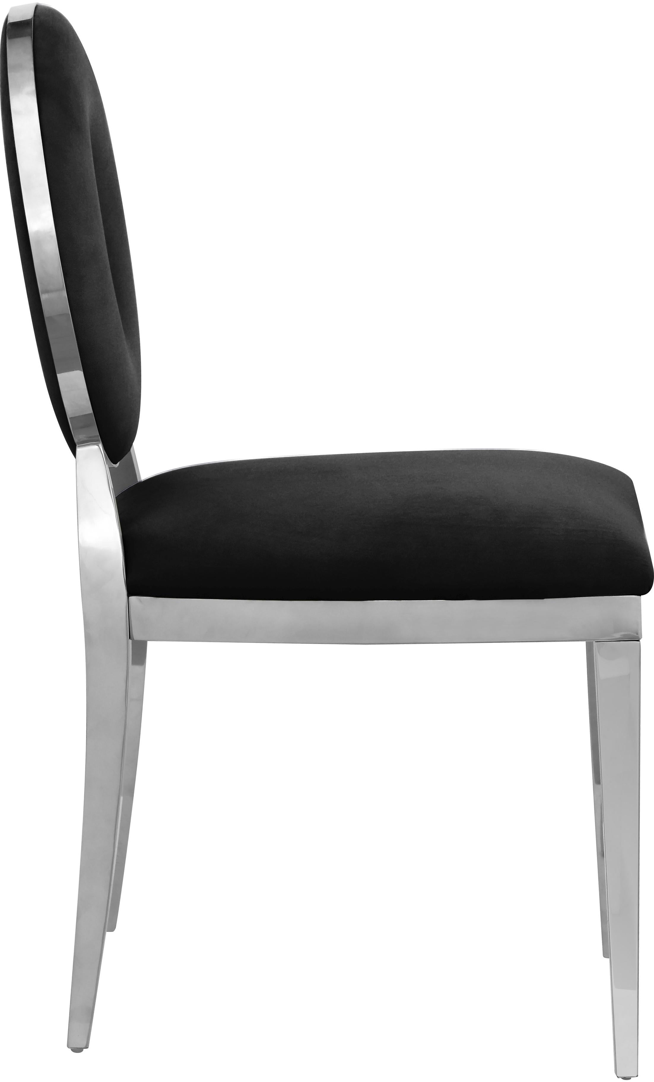 Carousel Black Velvet Dining Chair - Luxury Home Furniture (MI)