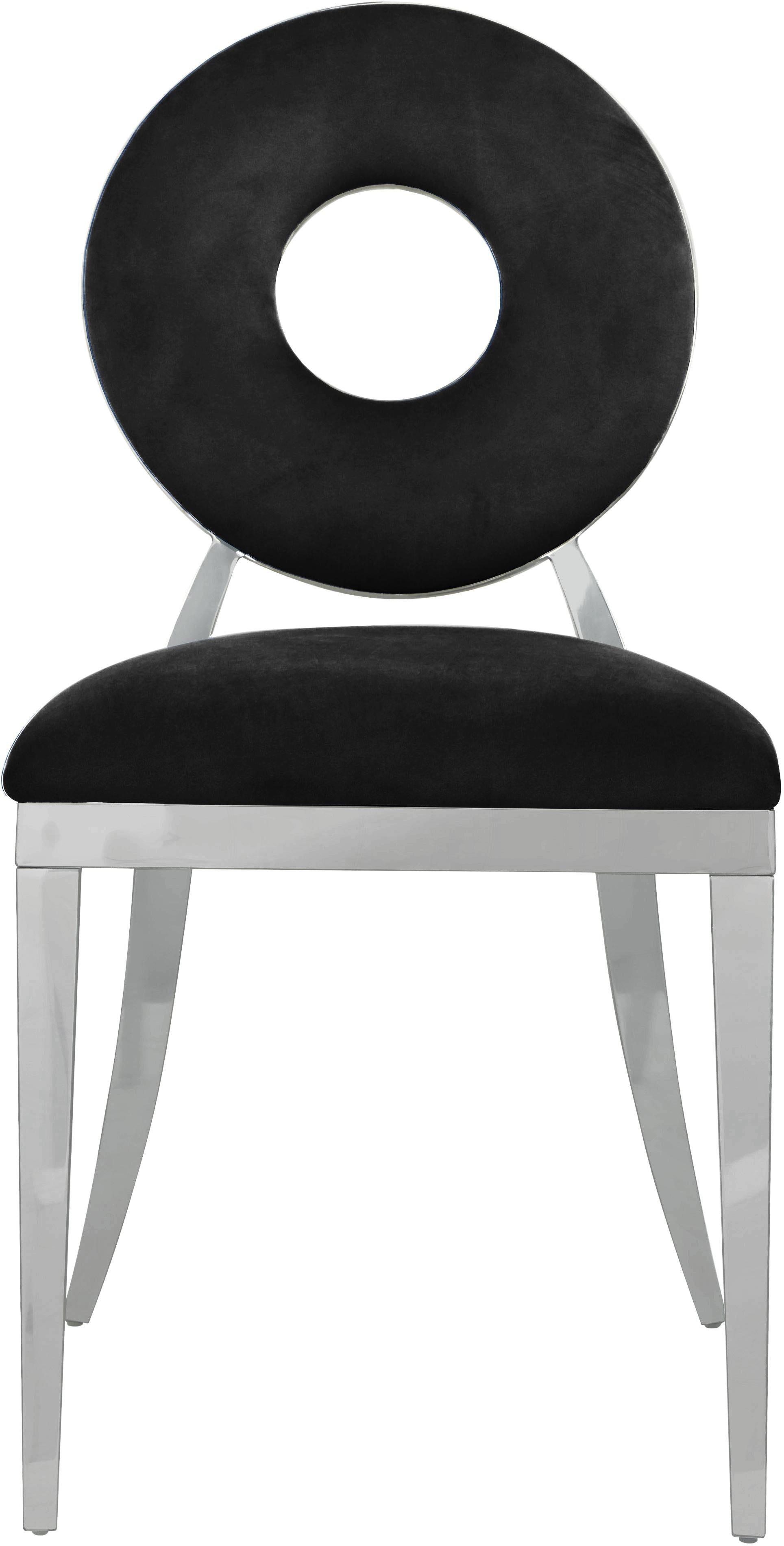 Carousel Black Velvet Dining Chair - Luxury Home Furniture (MI)